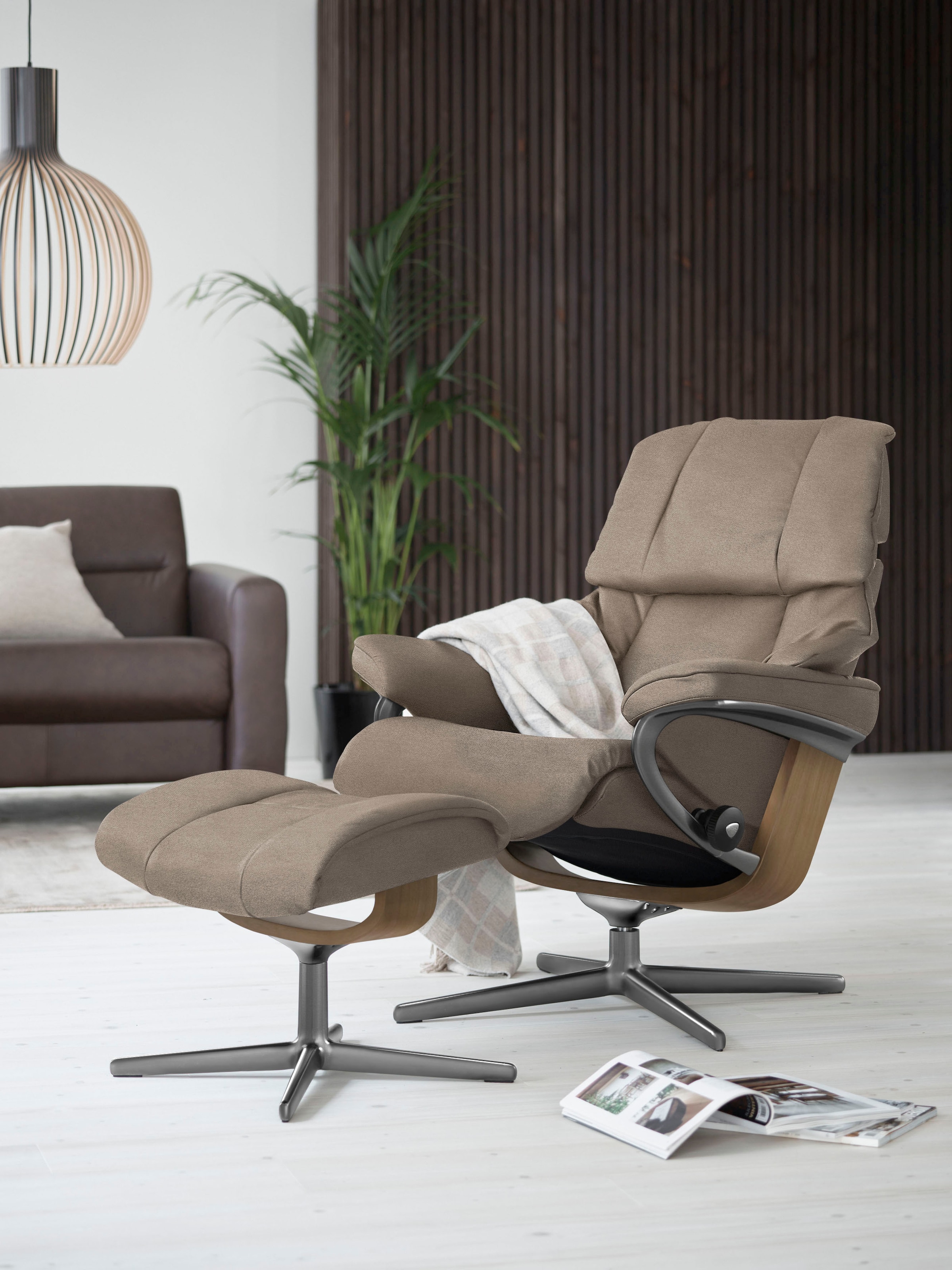 Stressless® Fußhocker »Reno«, mit Cross Base, Größe S, M & L, Holzakzent Eiche