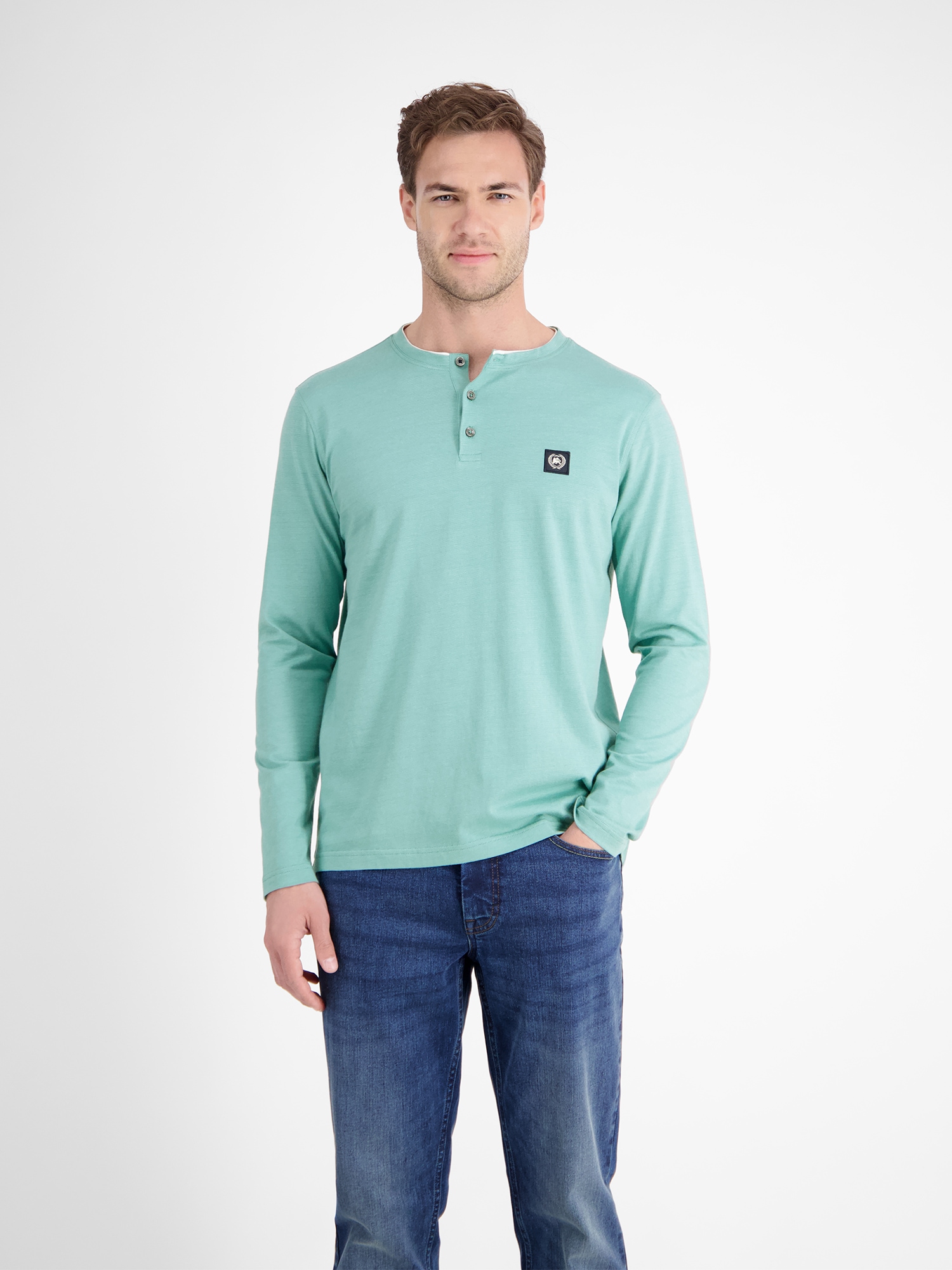 LERROS Sweatshirt "LERROS Serafino-Langarmshirt für Herren" günstig online kaufen