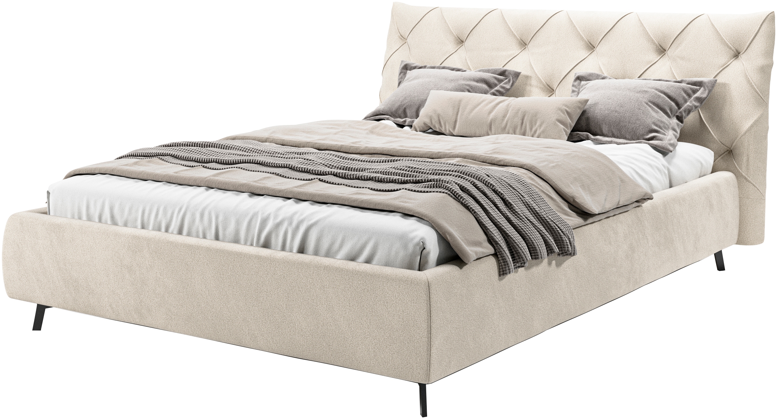 Home affaire "Elloree, in 4 Breiten bis 200cm, auch in Leder" Kopfteilhöhe 105 cm, belastbar bis 280 kg, auch in Überlänge 220cm