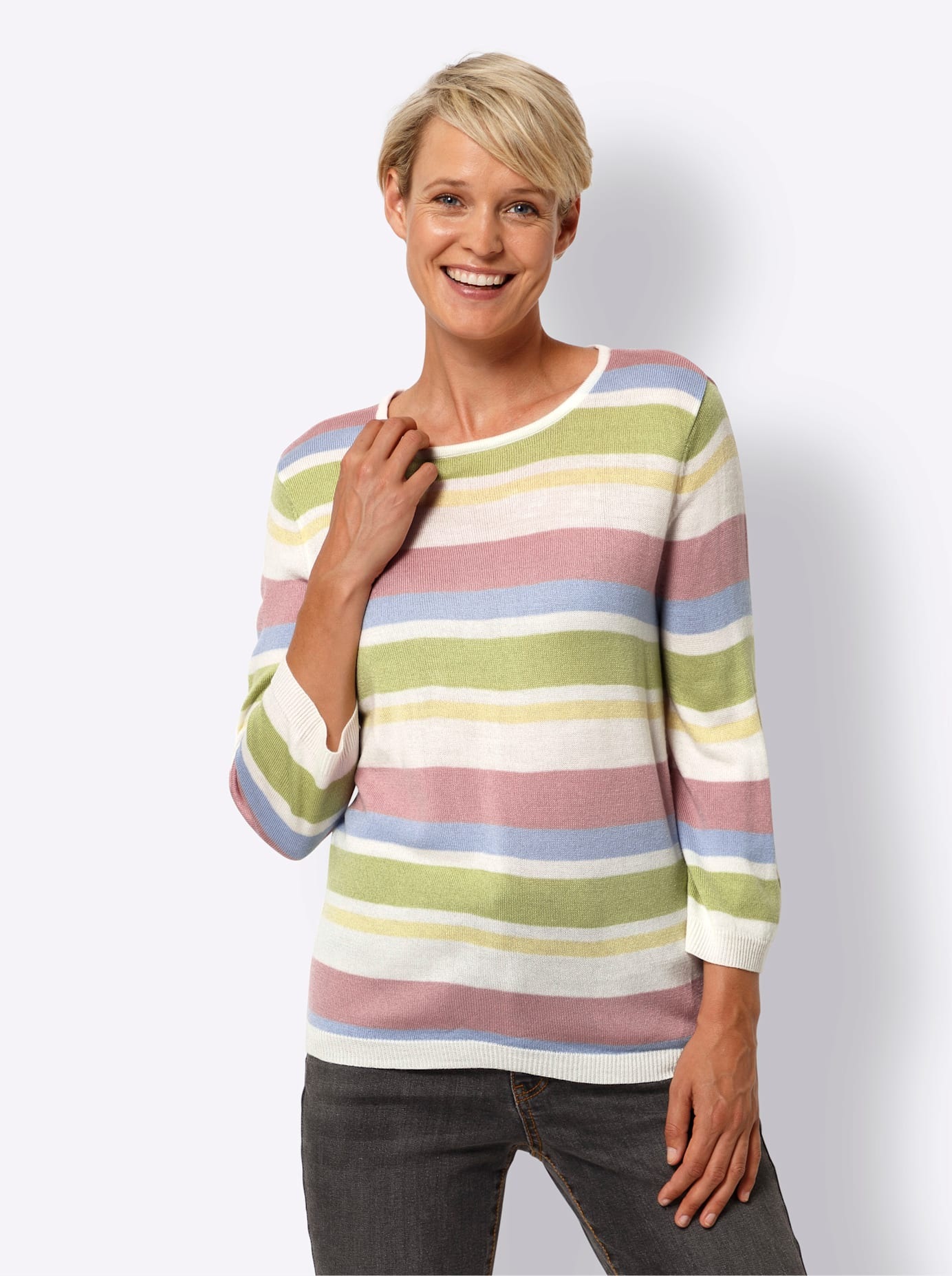 Classic Basics Rundhalspullover "Langarm-Pullover" günstig online kaufen