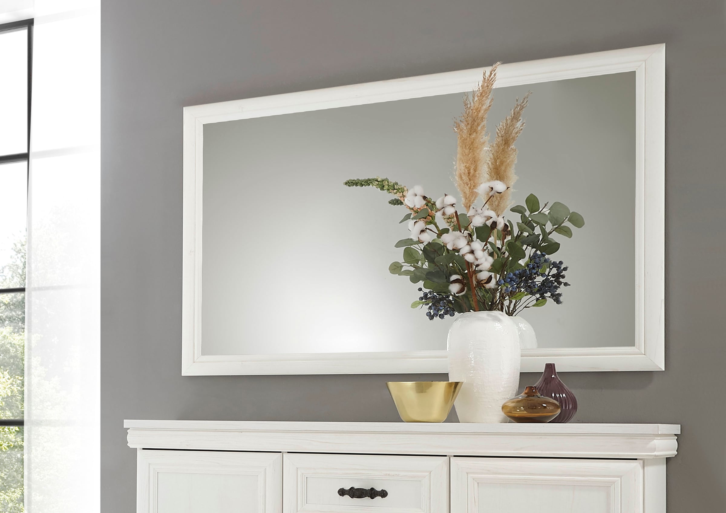 OTTO home Wandspiegel "Royal, Spiegel, eleganter Garderobenspiegel, Dekospiegel" im Landhausstil, universell einsetzbar, rechteckig, 112 cm breit