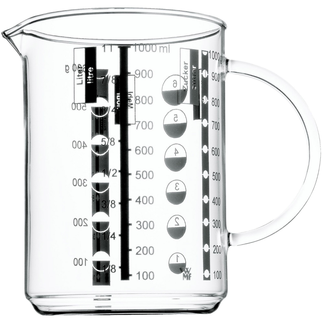 WMF Messbecher »Gourmet«, Glas, (1), Kleinstmengen genau ablesbar