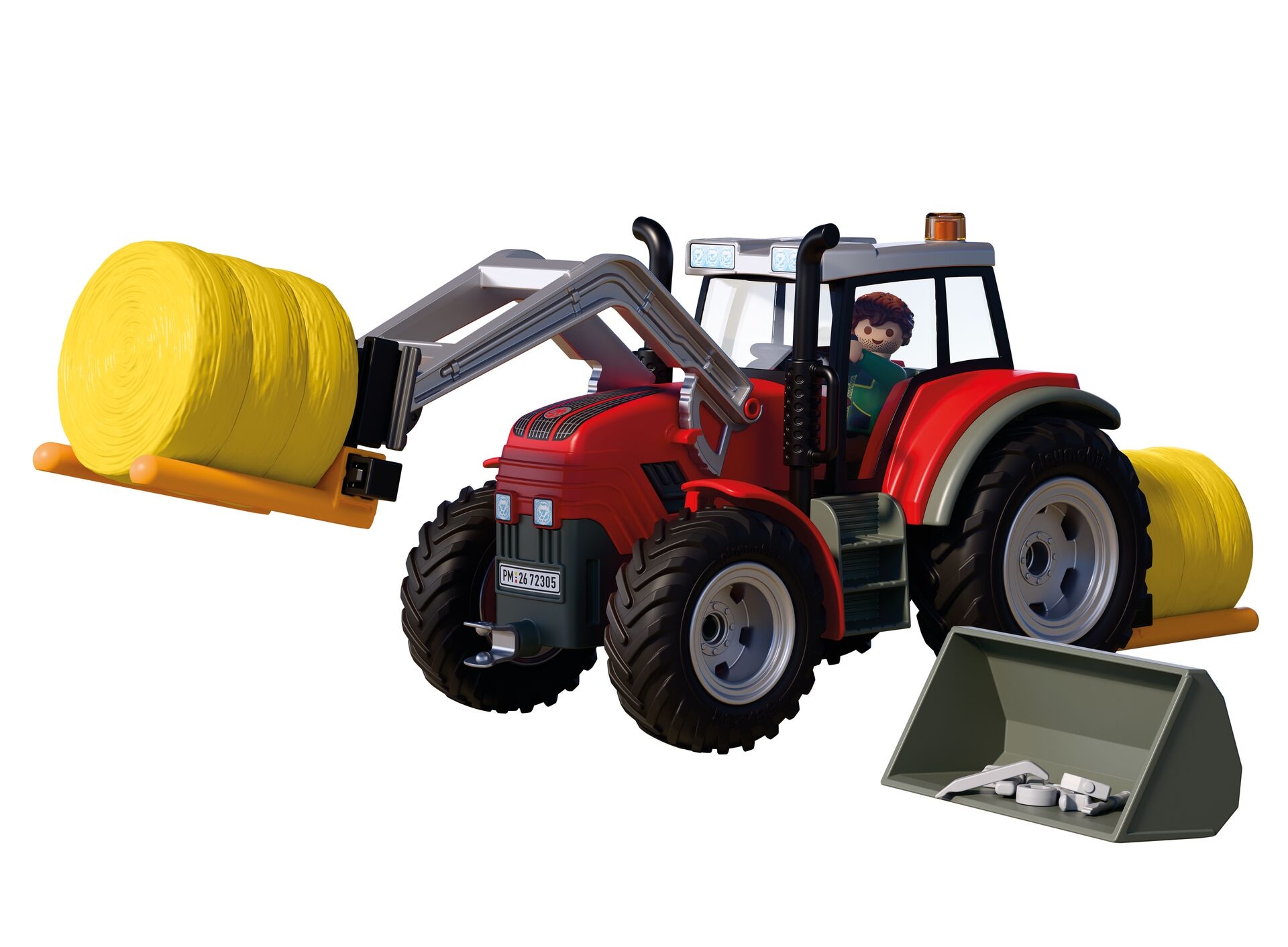 Playmobil® Konstruktions-Spielset »Großer Traktor mit Heuballen (72305), Country« Made in Germany
