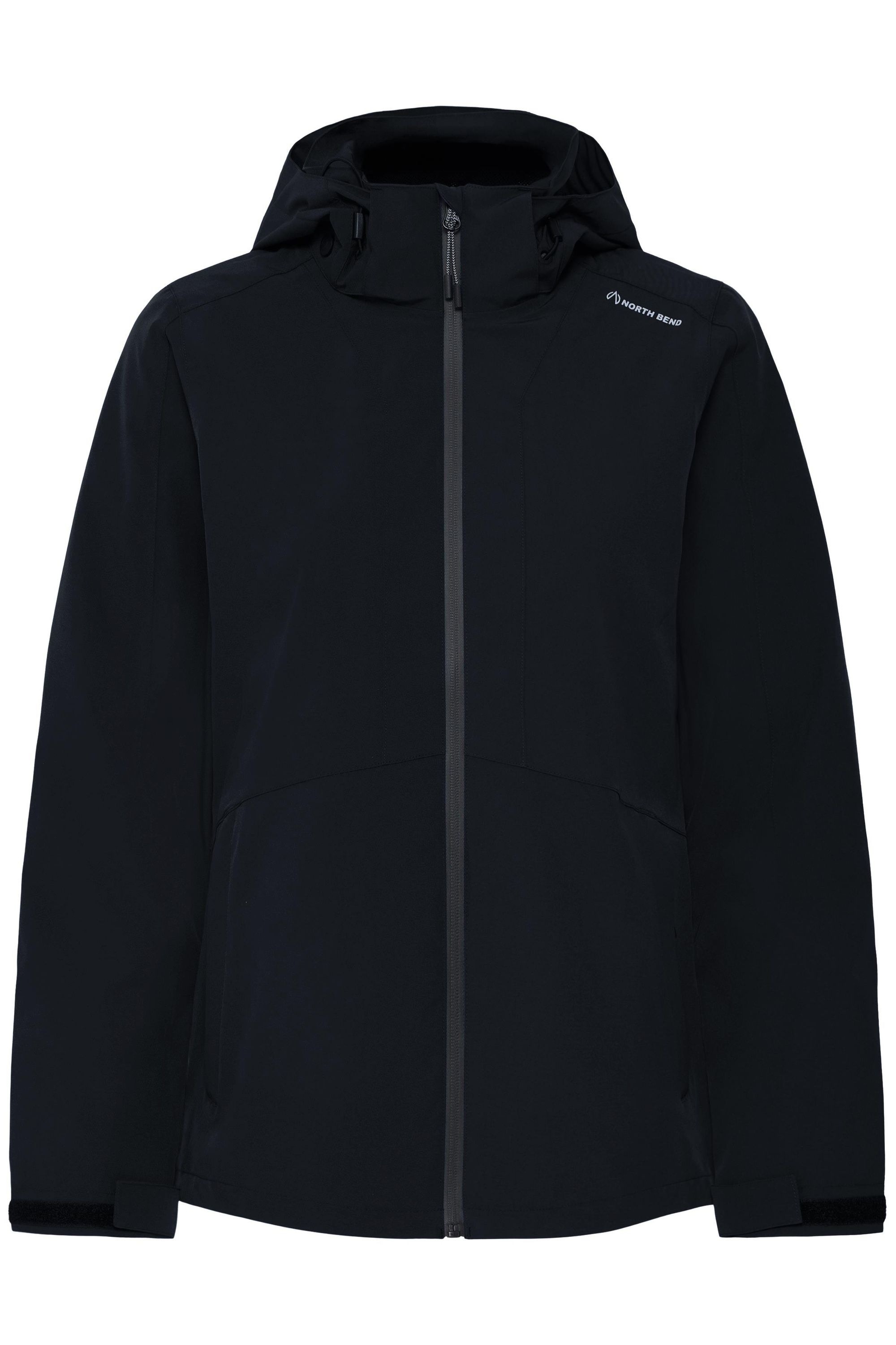 Softshelljacke NORTH BEND "Softshelljacke NBBeruwala W-PRO 15000", Damen, Gr. 42, schwarz, Obermaterial: 90% Polyester PES. 10% Elasthan EL., Jacken Softshelljacke