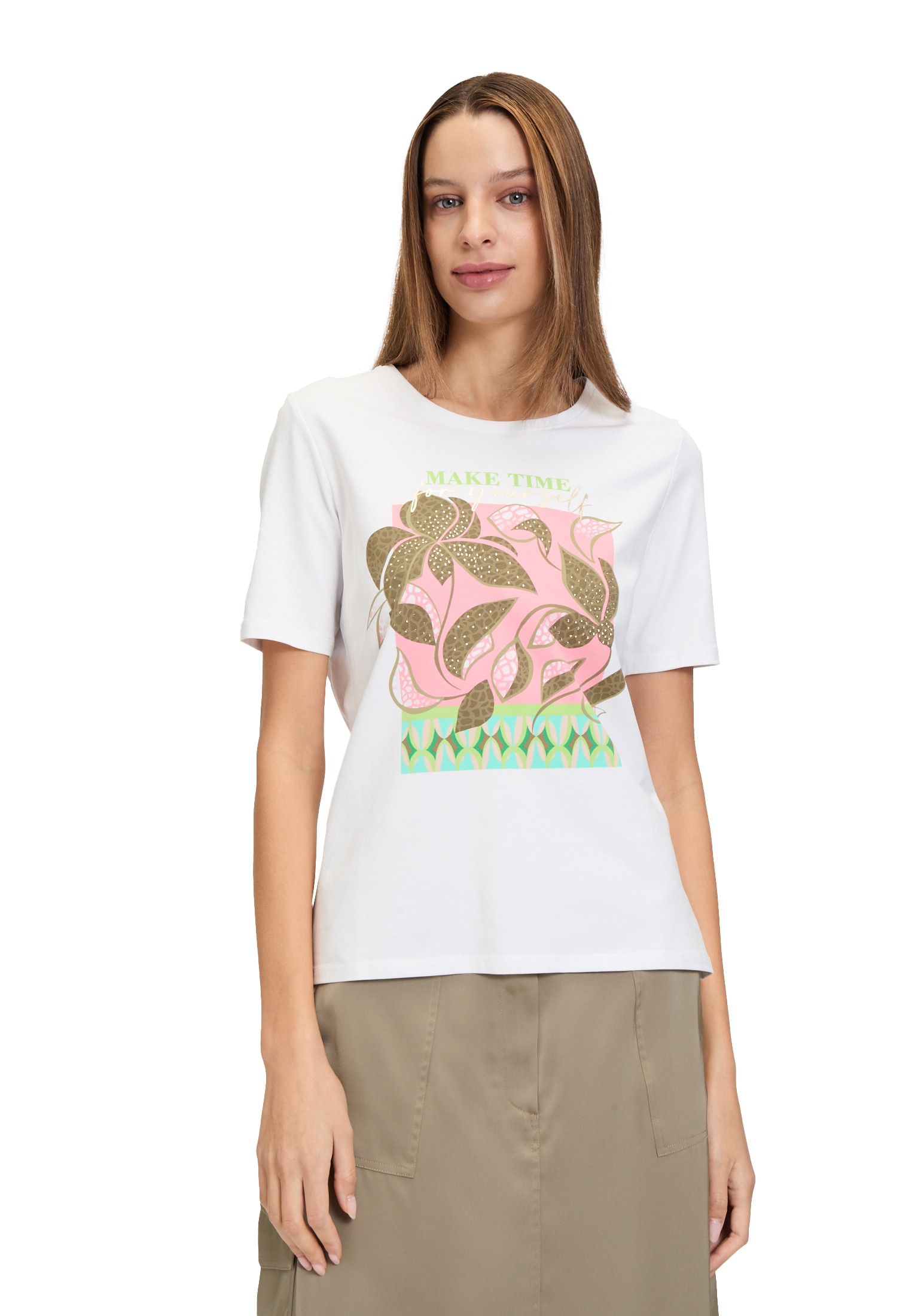 Betty Barclay Kurzarmshirt "Betty Barclay Damen Basic Shirt mit Placement", günstig online kaufen
