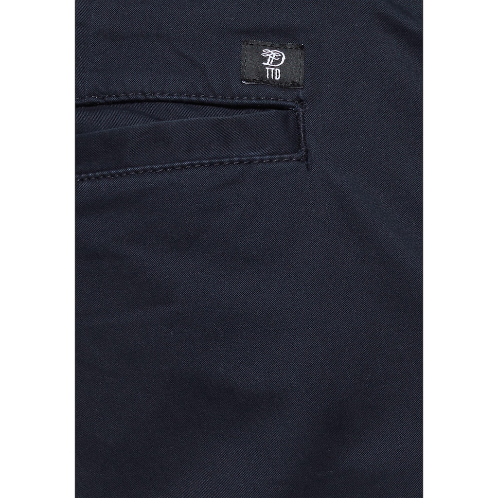 TOM TAILOR Denim Chinohose, (mit Gürtel), leicht vorgewaschen