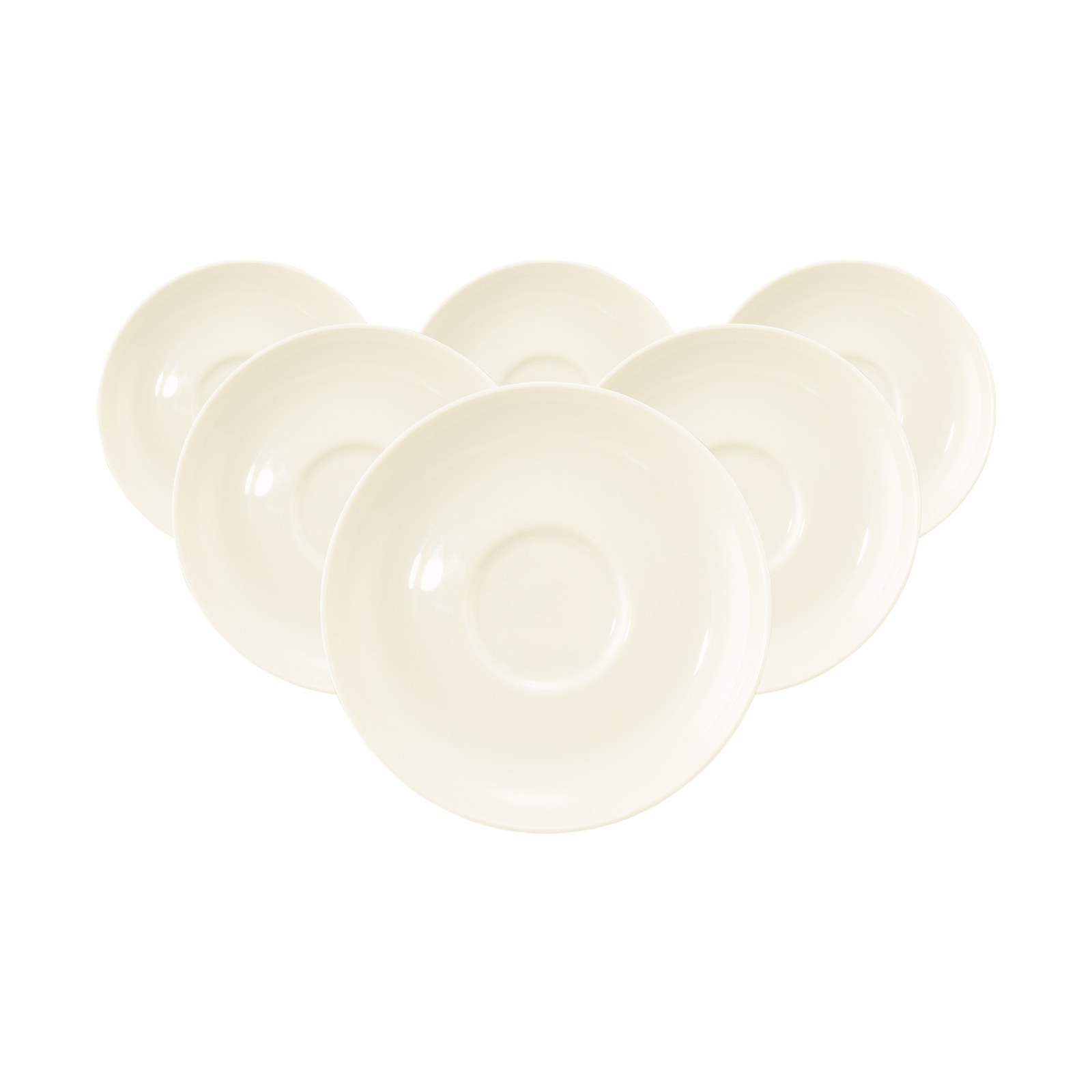 Seltmann Weiden Untertasse "Kombi-Untertassen Savona Fine Diamond ø 13 cm 6er Set creme" Spülmaschinenfest, Mikrowellensicher, Ofenfest