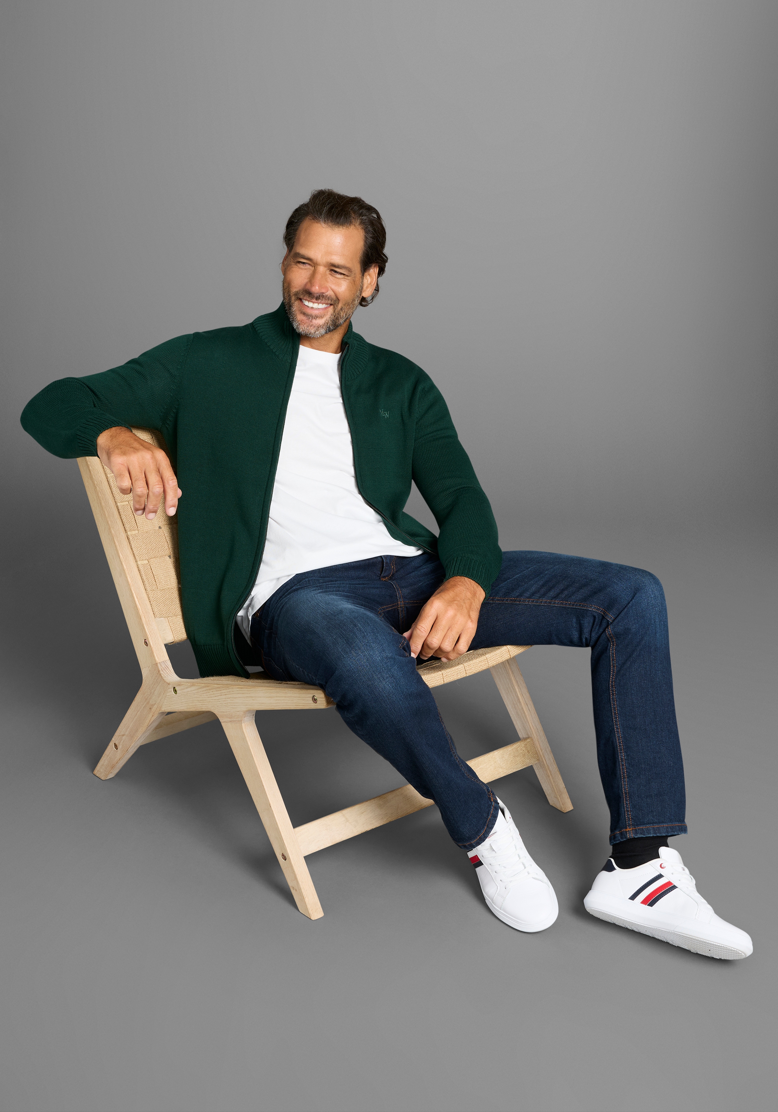 Mans World Strickjacke "in vielen Farben Preis- Leistungsbestseller" aus Baumwollmischung, bequeme Paßform