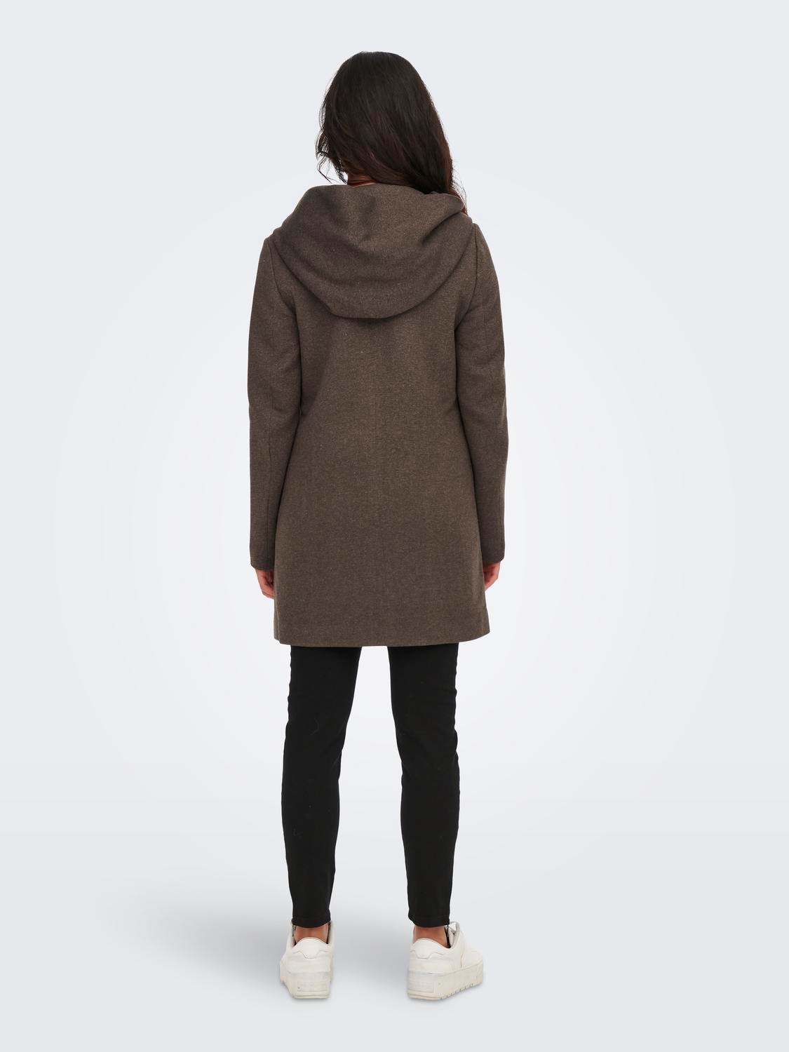 ONLY Langjacke »ONLSEDONA LIGHT COAT OTW NOOS«, mit Kapuze, in melierter Optik
