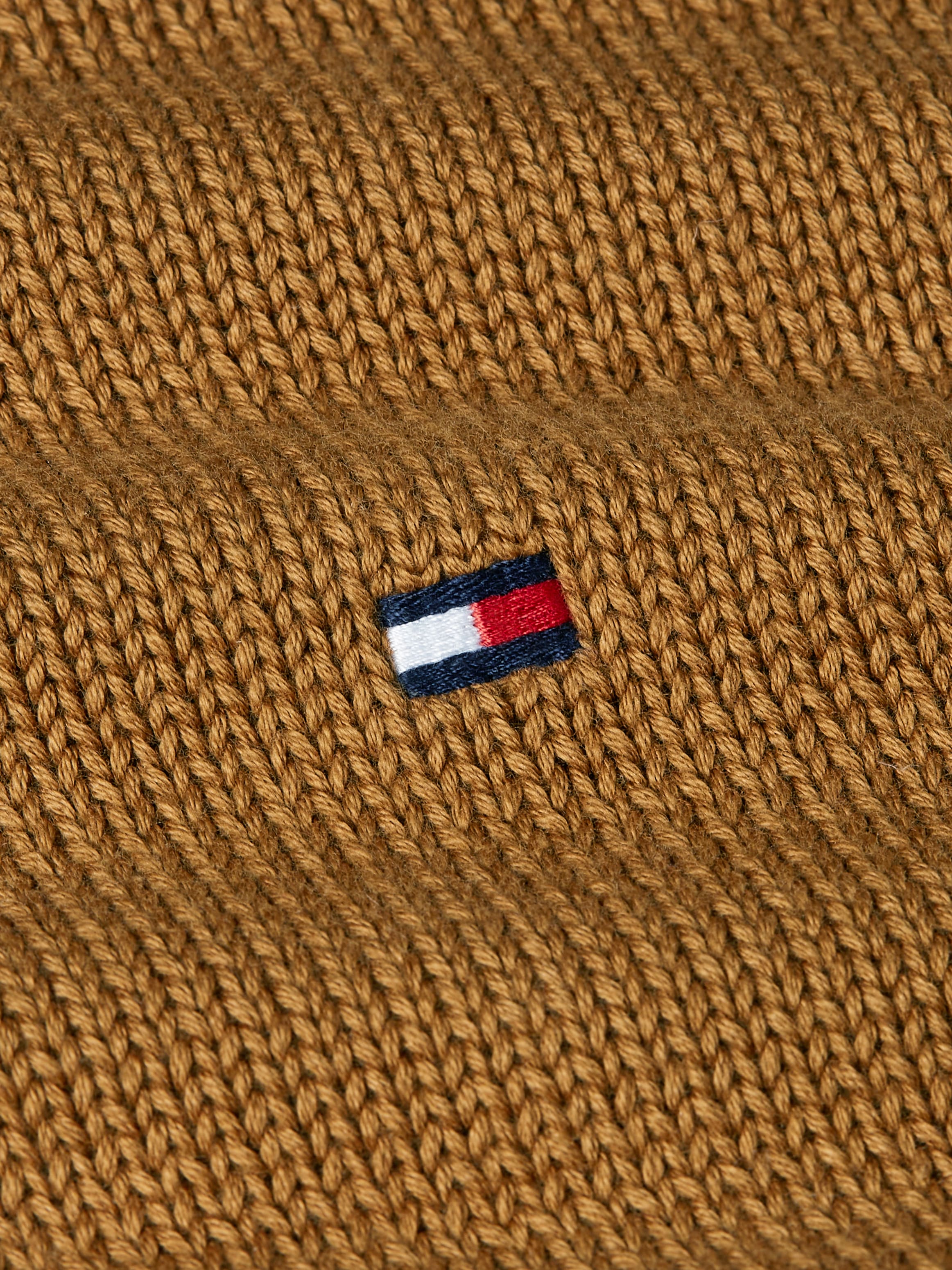 Tommy Hilfiger Strickpullover »CHUNKY COTTON C NECK«, mit Logosrickerei