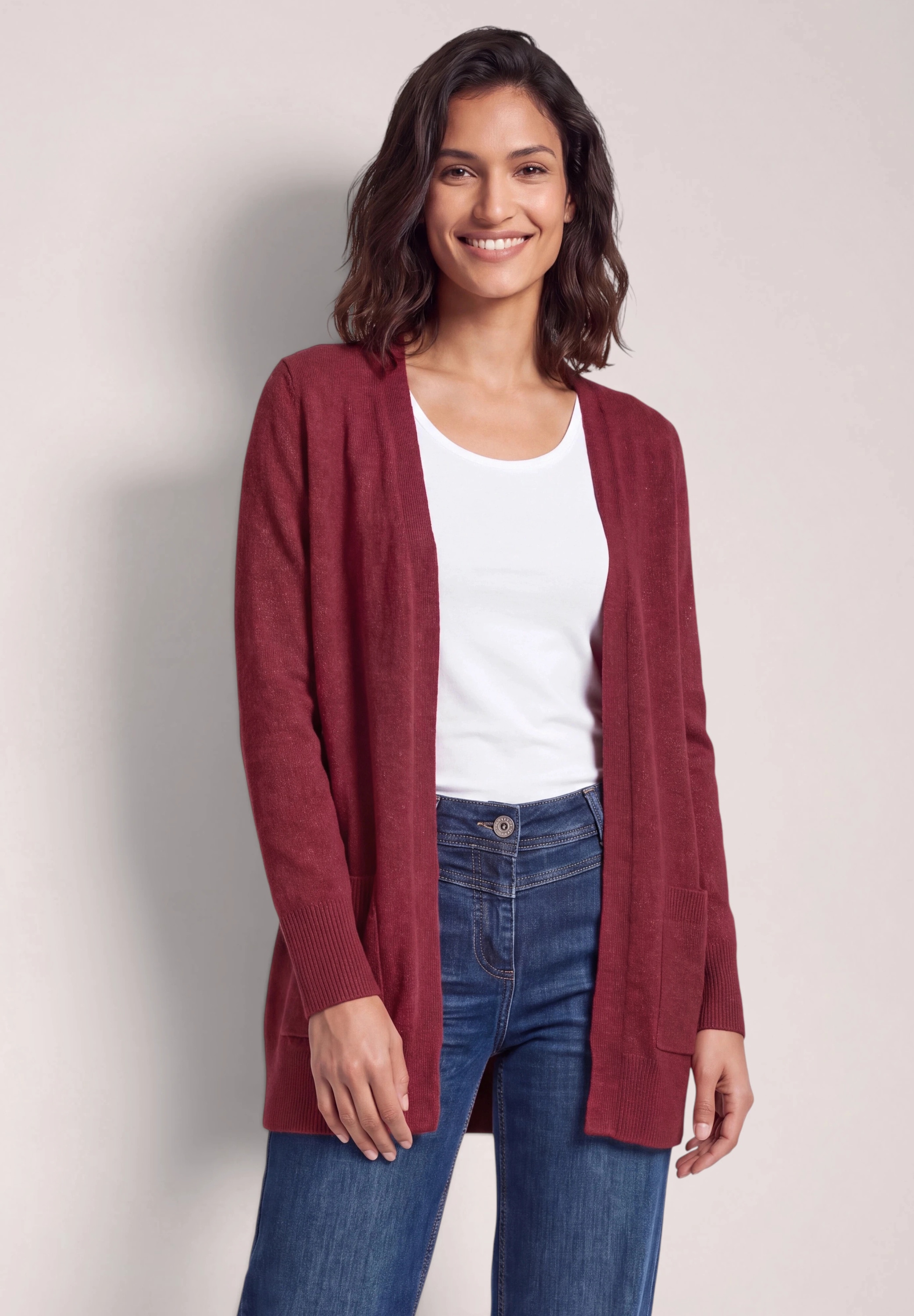 Cecil Cardigan aus softem Materialmix