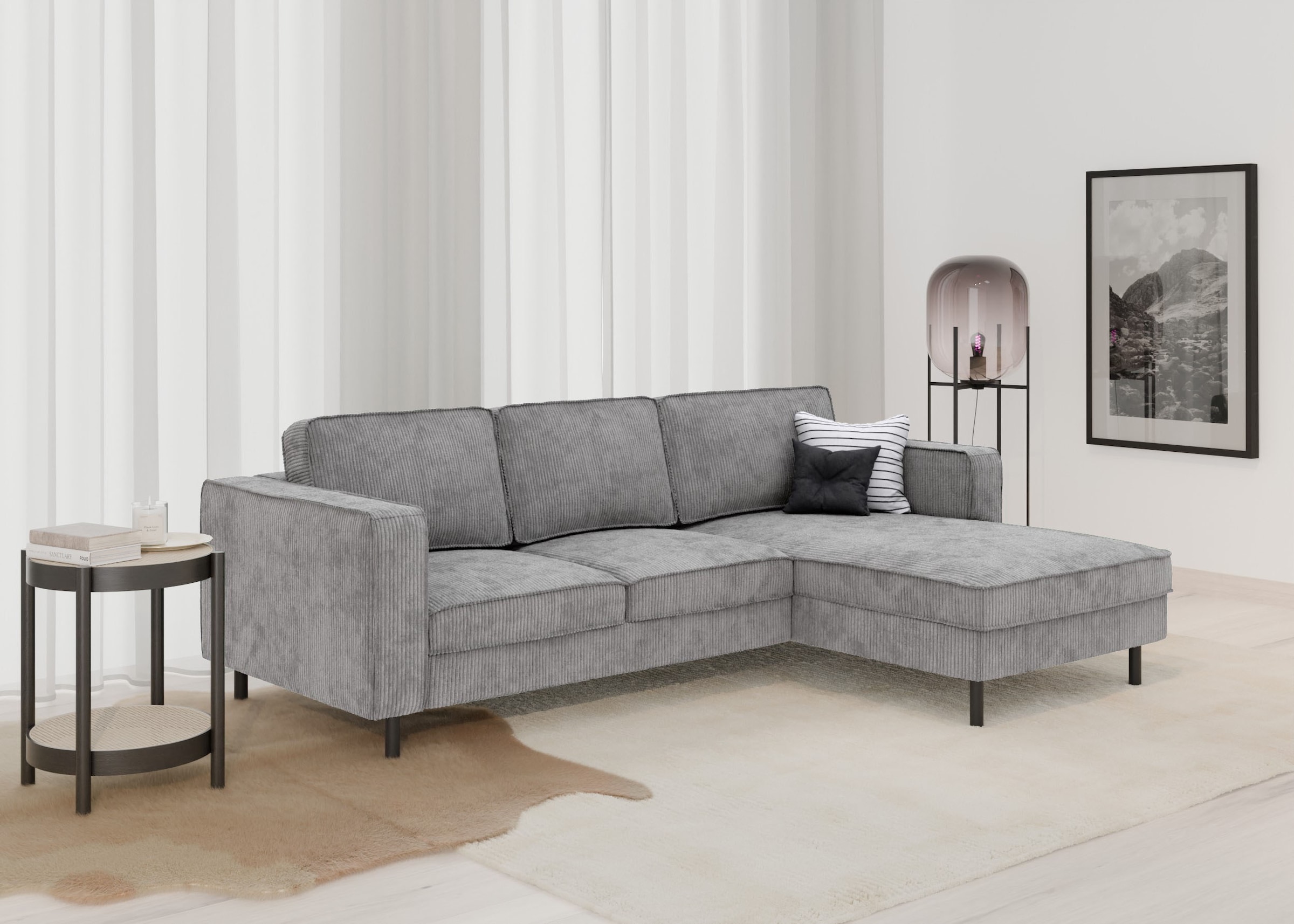 TRENDMANUFAKTUR Ecksofa "Watkins, Couch wahlweise mit Schlaffunktion & Bett günstig online kaufen