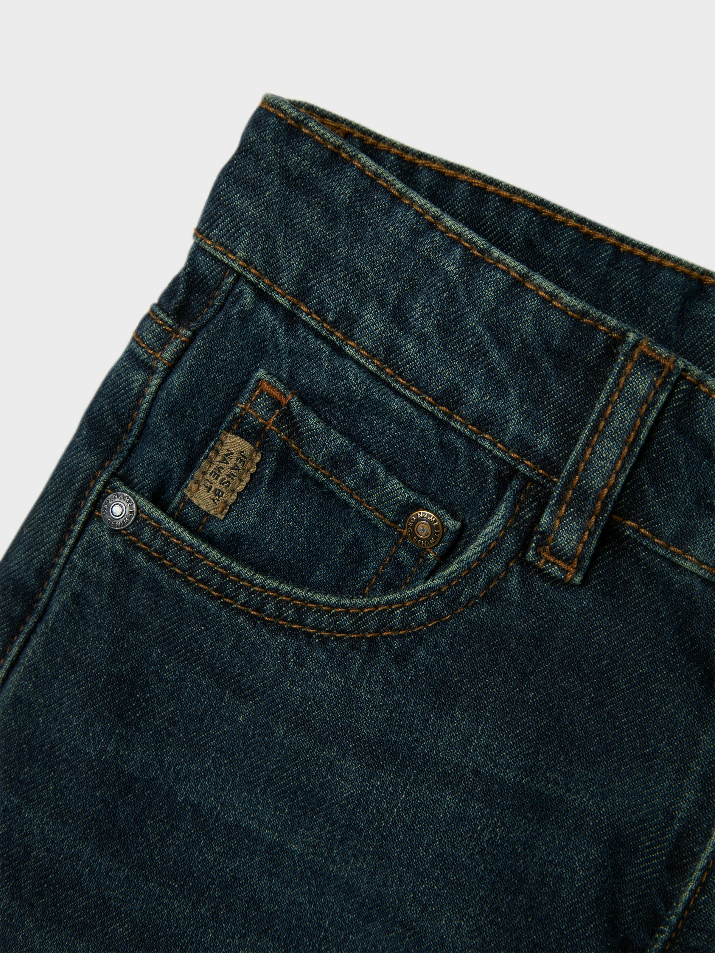 Name It Straight-Jeans »NKFROSE für Mädchen mit High Waist und weitem Bein«, unifarben, casual, loose fit, Baumwollmischung, Denim