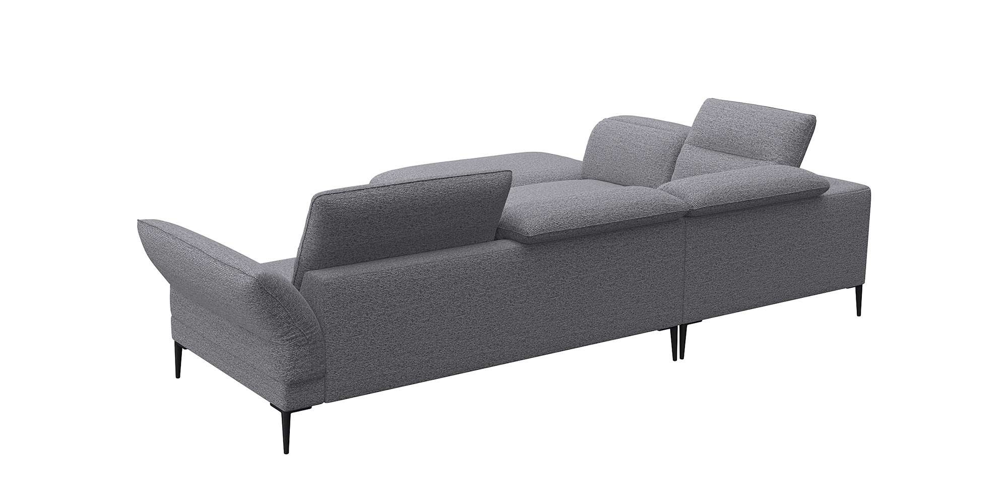 FLEXLUX Ecksofa »Salino, Funktionssofa mit Ottomane, Relaxsofa, Ecksofa«, Sofa mit Arm- und Kopfteil-Verstellungen, Kaltschaum & Stahl-Wellen