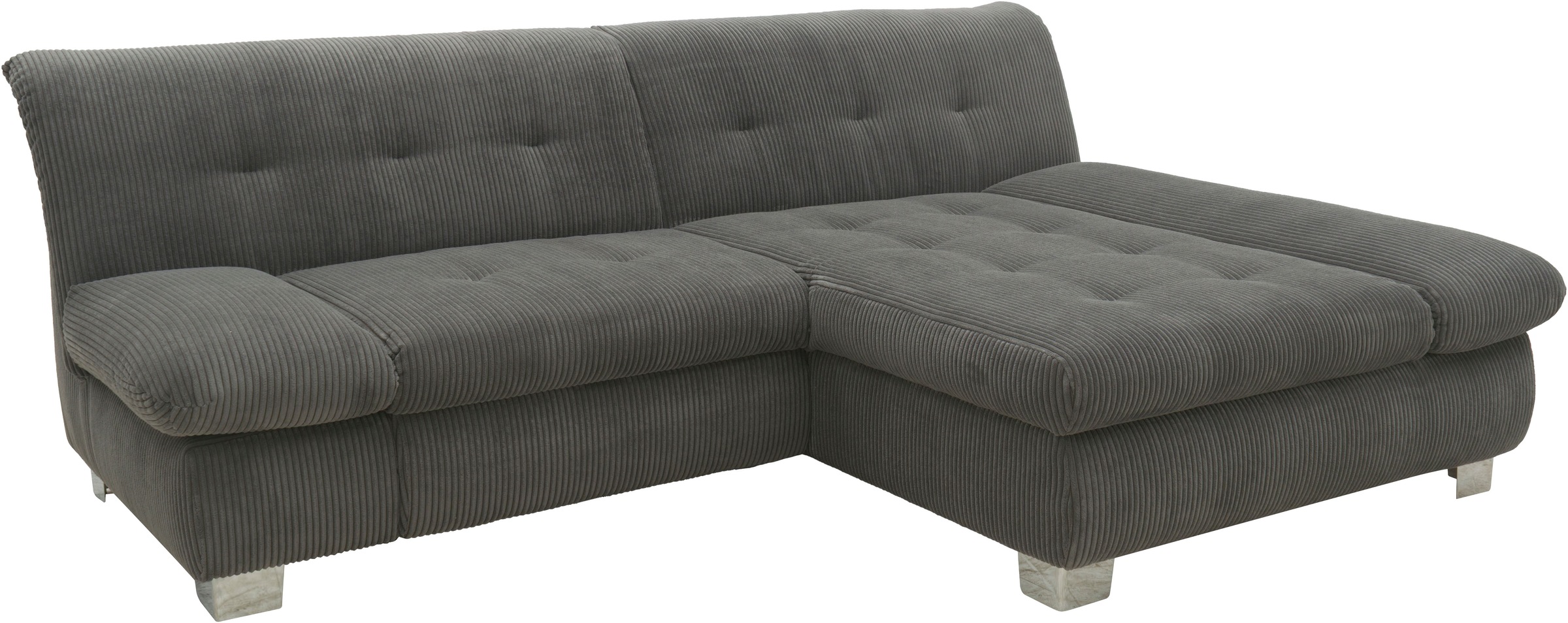 DOMO collection Ecksofa »100031 kompakte Stellmaße, komfortabel und bequem, L-Form«, wahlweise mit Bettfunktion und Armteilverstellung. Breite 234cm