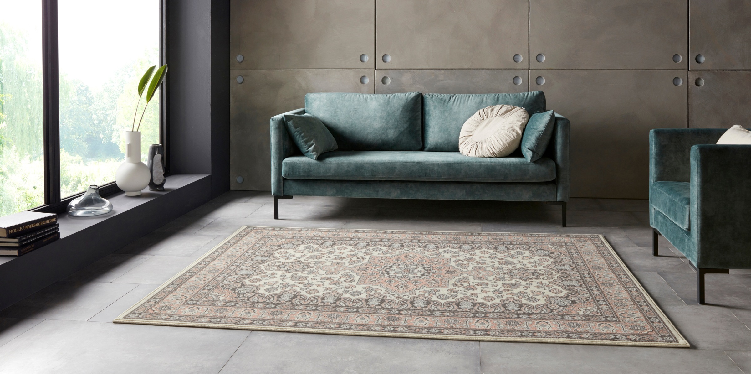 Teppich HANSE HOME "Parun Täbriz" Gr. 3, beige (creme, rosa), B:120cm H:9mm L:170cm, Polypropylen (PP), Teppiche, Teppich, Kurzflor, Orient, Läufer, Vintage, Esszimmer, Wohnzimmer, Flur