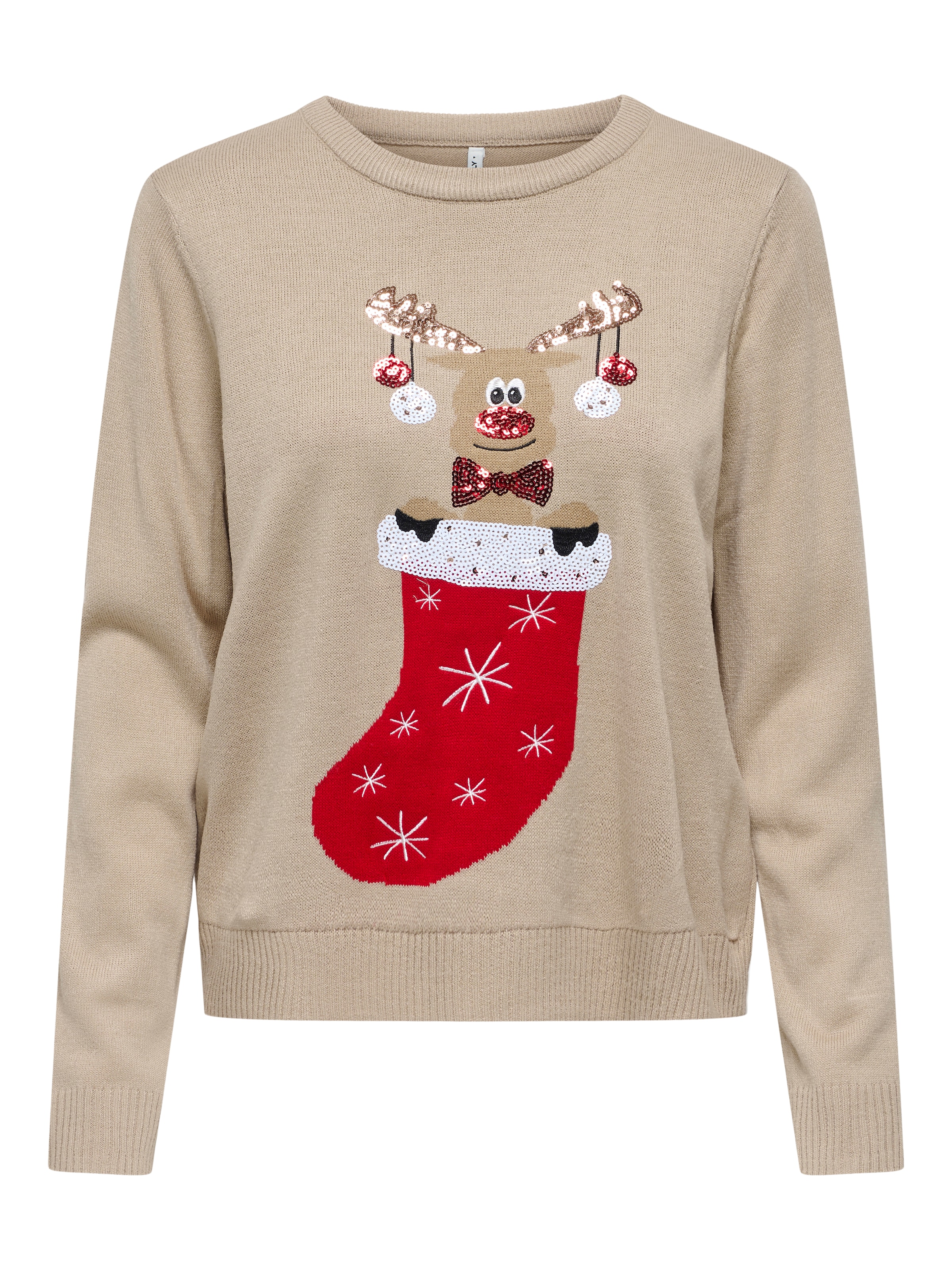 ONLY Weihnachtspullover "ONLXMAS SHINE LS ONECK KNT" günstig online kaufen