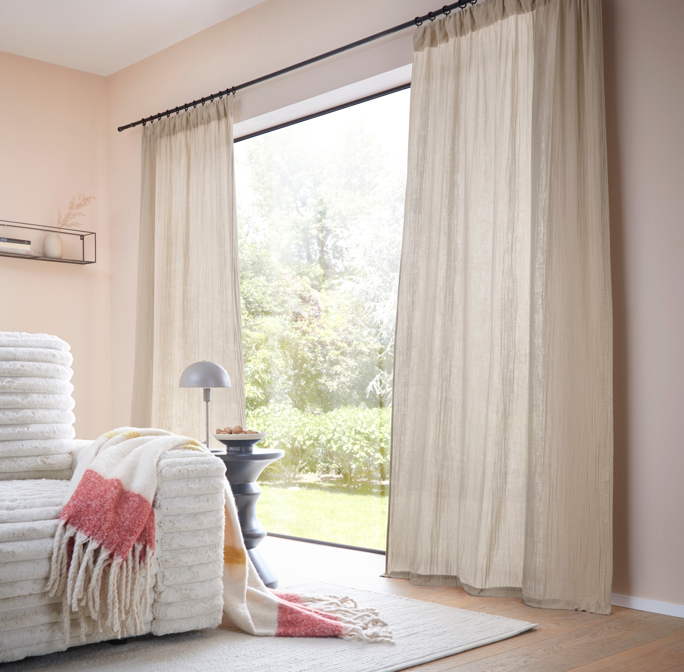 LeGer Home by Lena Gercke Gardine "Hevin, Musselin Vorhang, blickdichte Gar günstig online kaufen