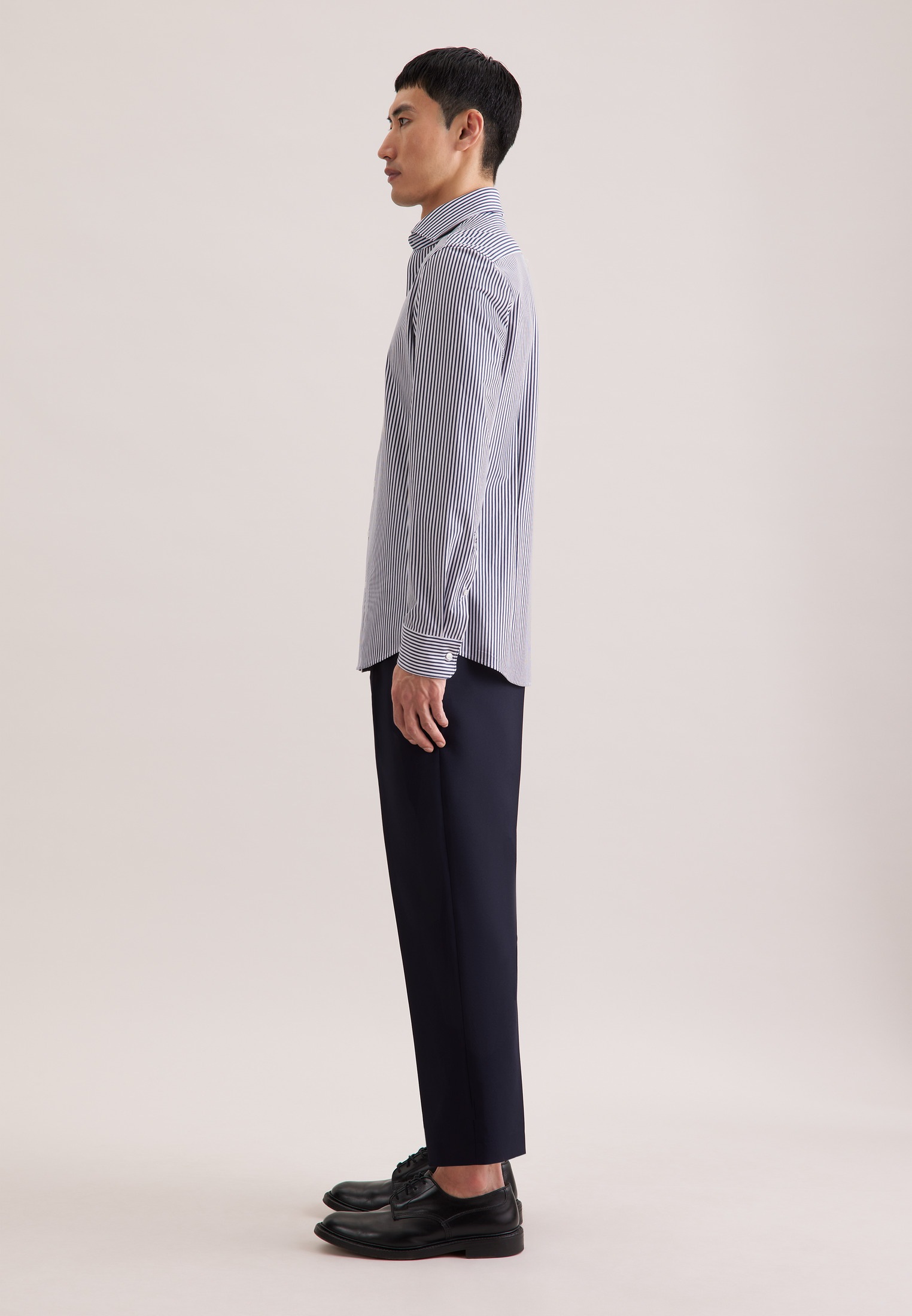 seidensticker Businesshemd »Schwarze Rose« Shaped 1/1 Kentkragen Gestreift