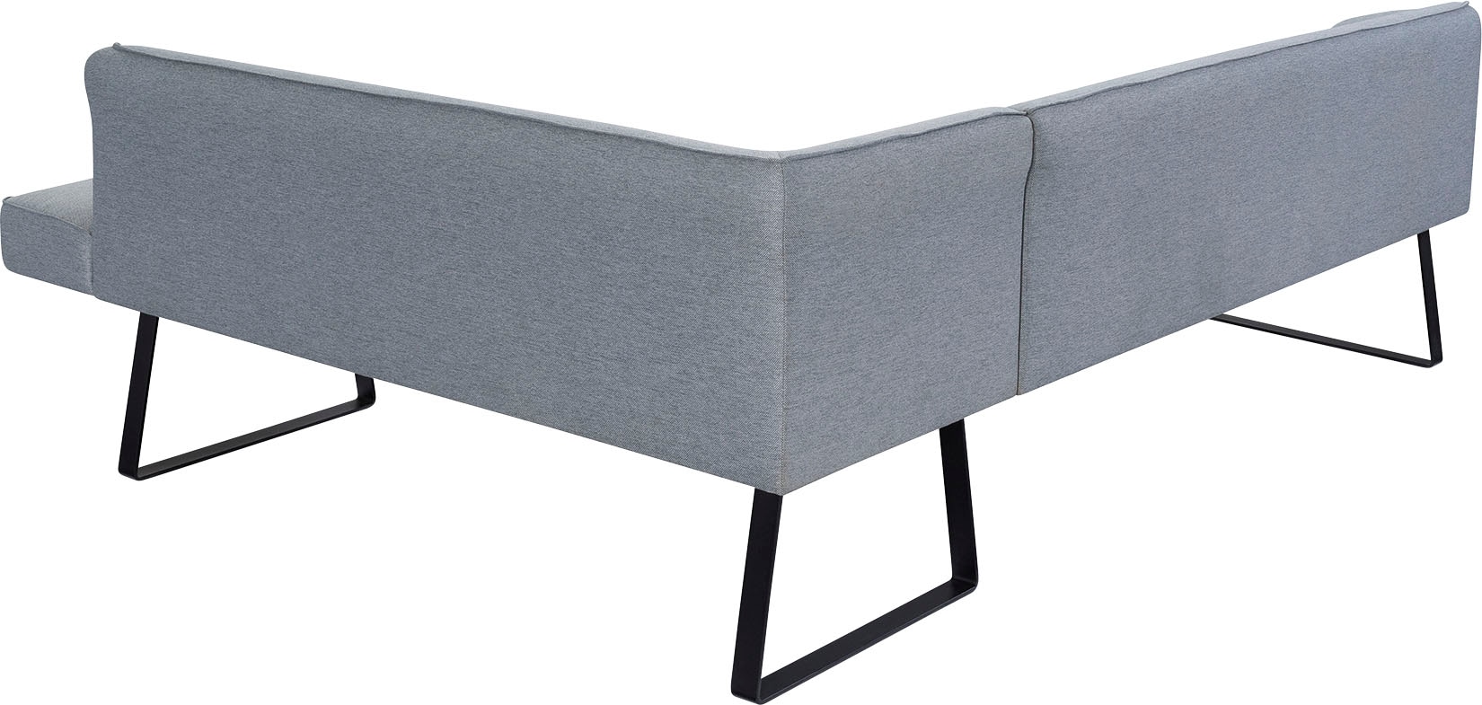 exxpo - sofa fashion Eckbank »Americano«, mit Keder und Metallfüßen, Bezug in verschiedenen Qualitäten