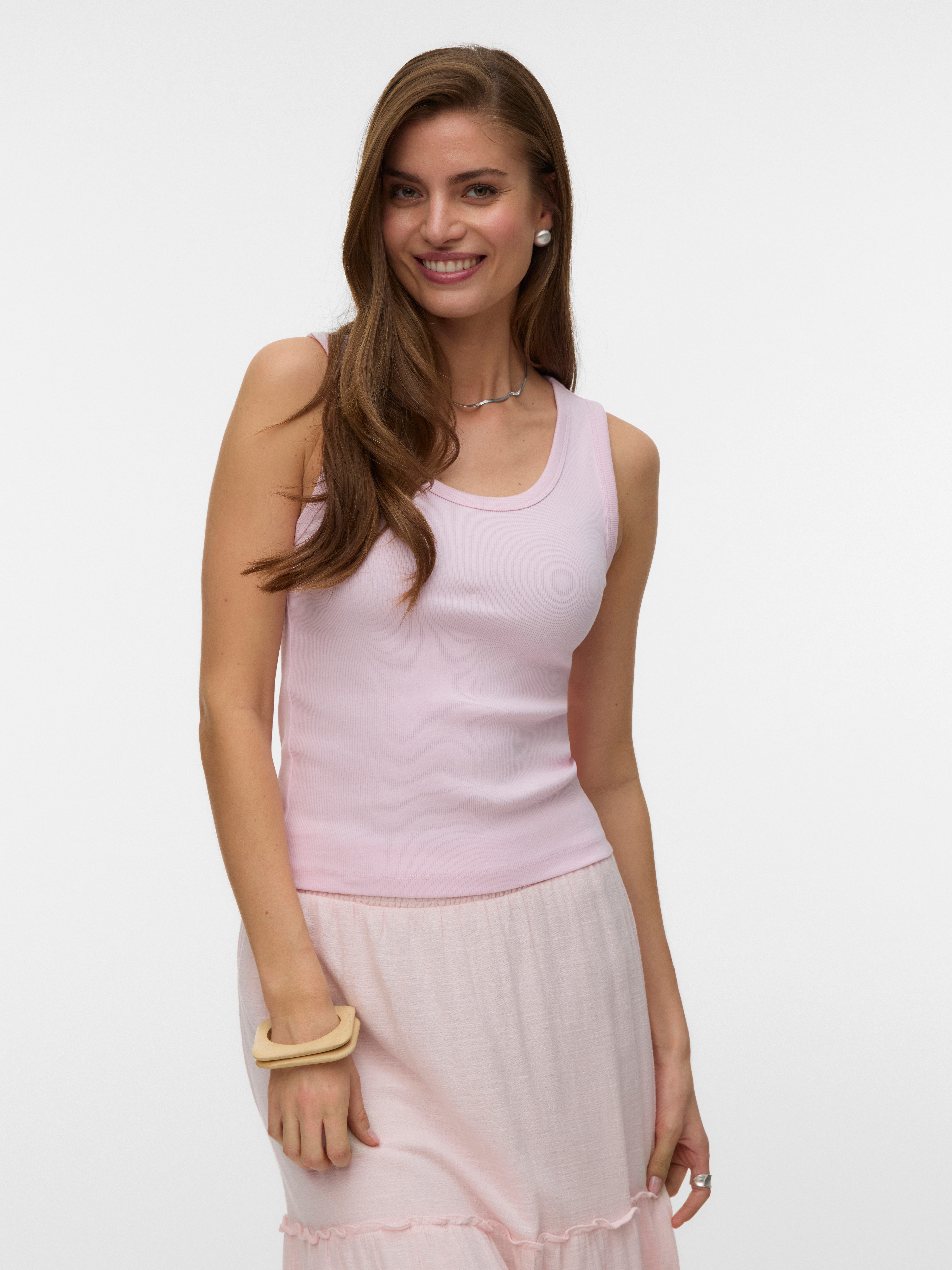 Vero Moda Tanktop "VMCHLOE SL SHORT TANK TOP NOOS" Baumwollmischung