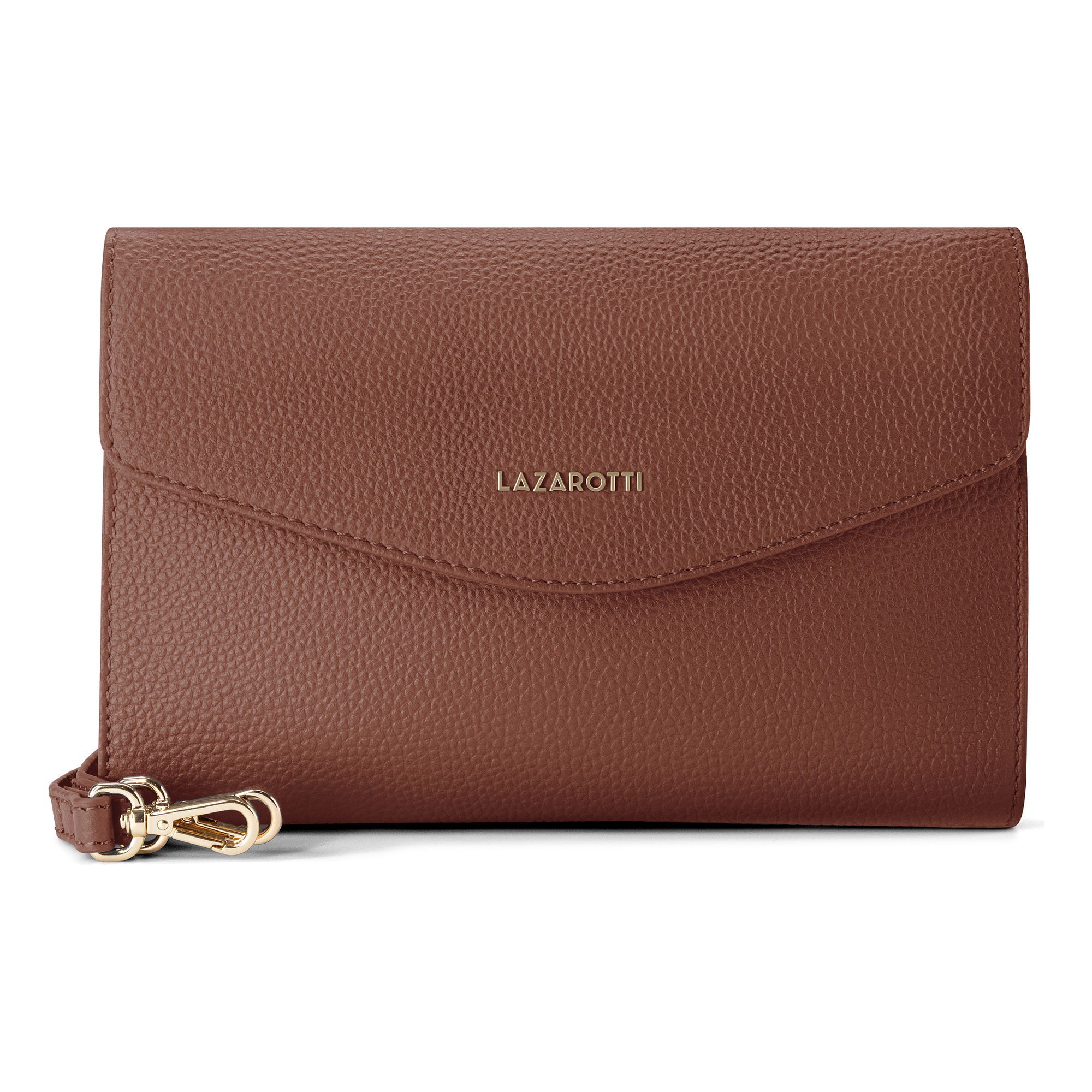 Lazarotti Clutch "Bologna Leather Clutch Umhängetasche Leder 23 cm"
