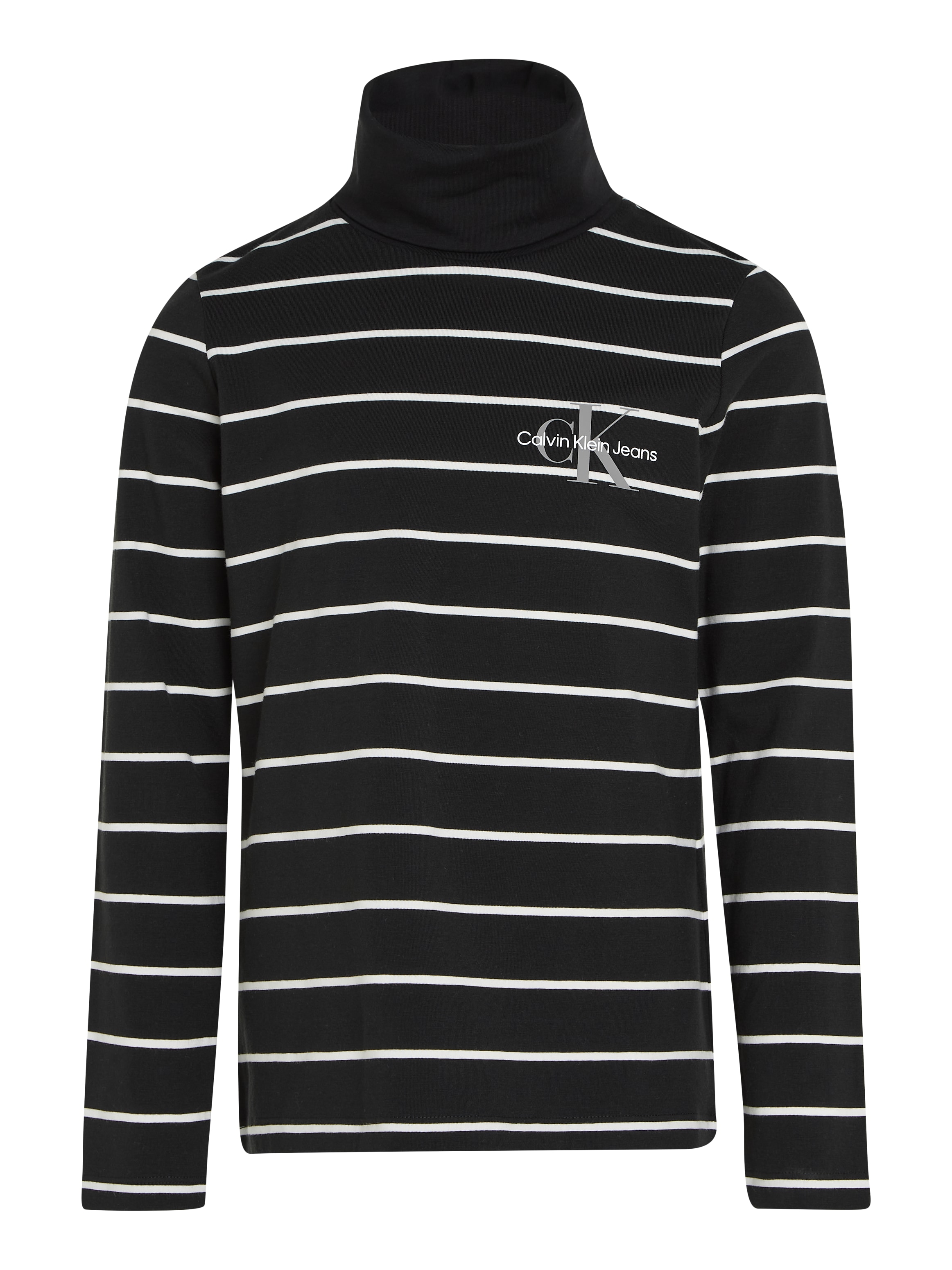 Calvin Klein Jeans Rollkragenshirt »Slim Roll Neck Stripe Ls T-Shirt« für Kinder bis 16 Jahre und mit Logoschriftzug
