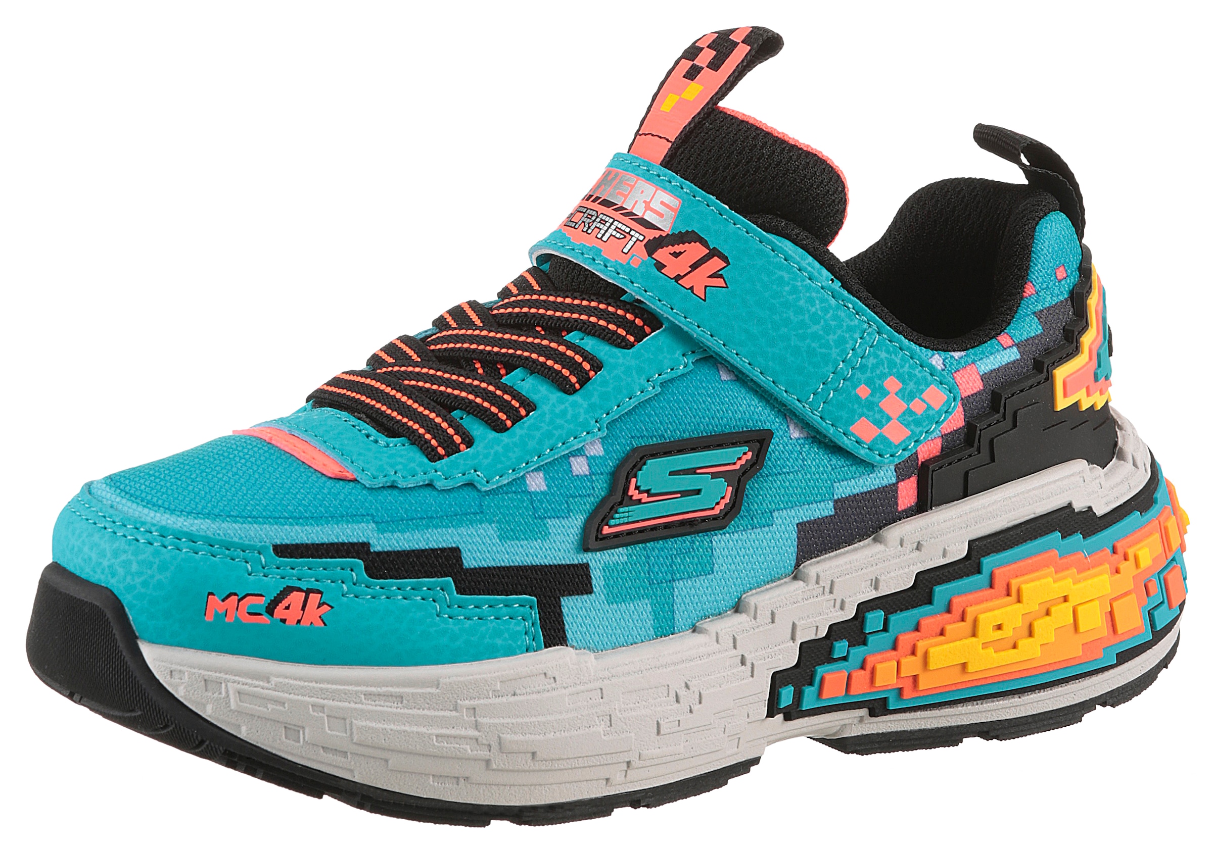 Skechers "MEGA-CRAFT 4K", Klettschuh im coolen Pixel-Look, Größenschablone zum Download