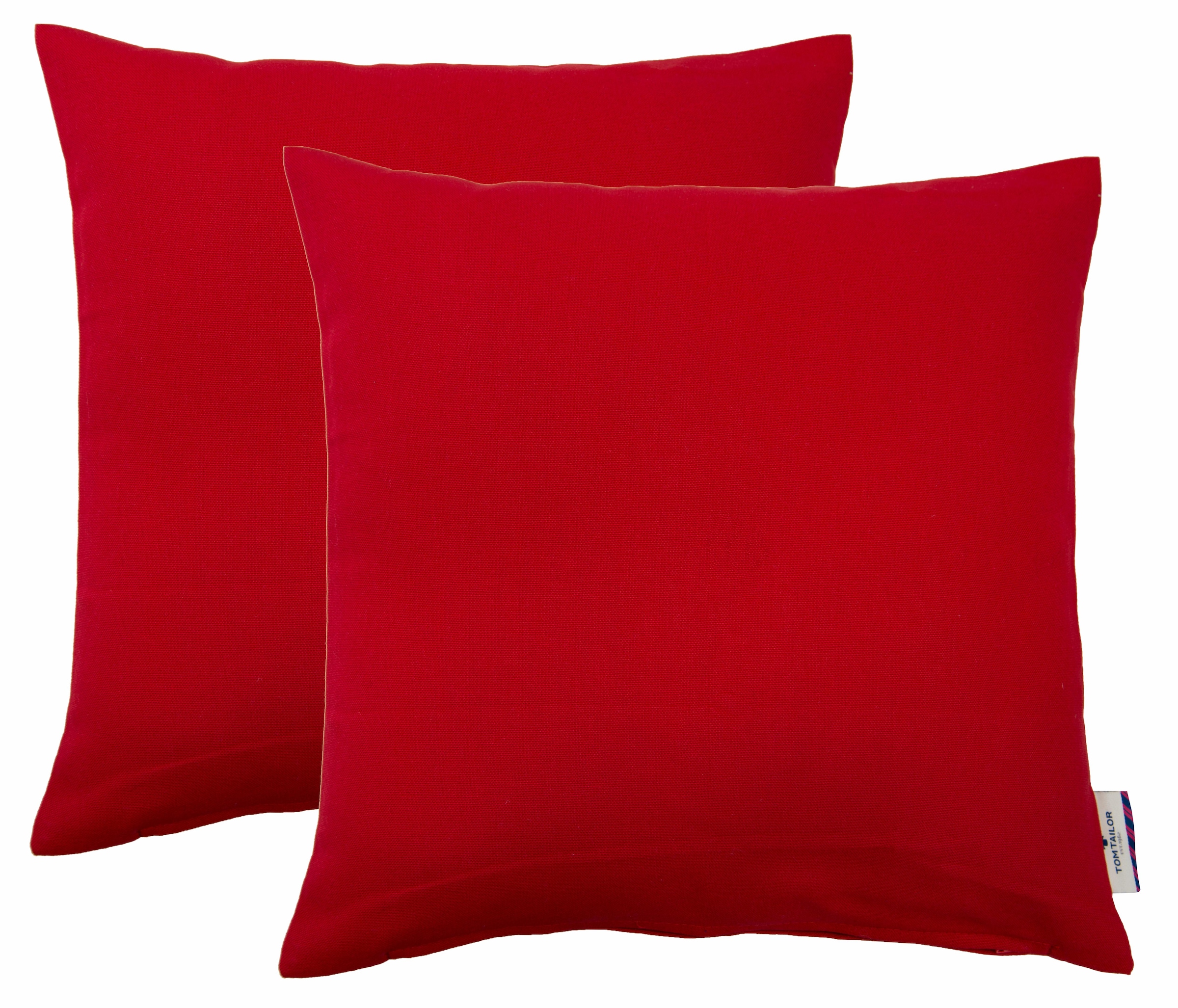 TOM TAILOR HOME "Dove" unifarben, Kissenhüllen ohne Füllung, 2er Pack