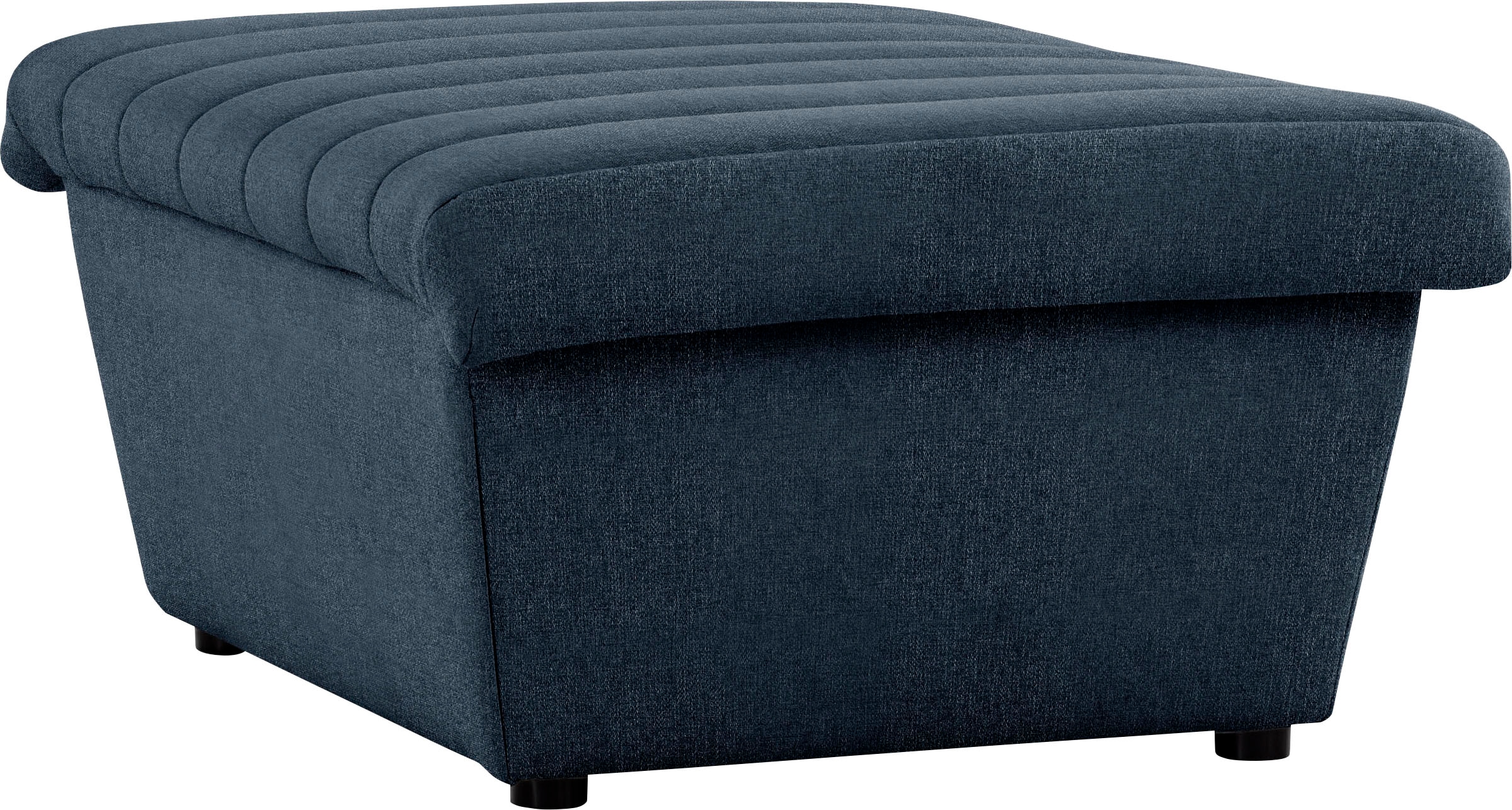 Hocker "LOOKS VIII", blau (dunkelblau), B:90cm H:43cm T:105cm, 100% Polyester, LOOKS BY WOLFGANG JOOP, Hocker, Hocker, Quersteppung, passend zur Serie LOOKS VIII