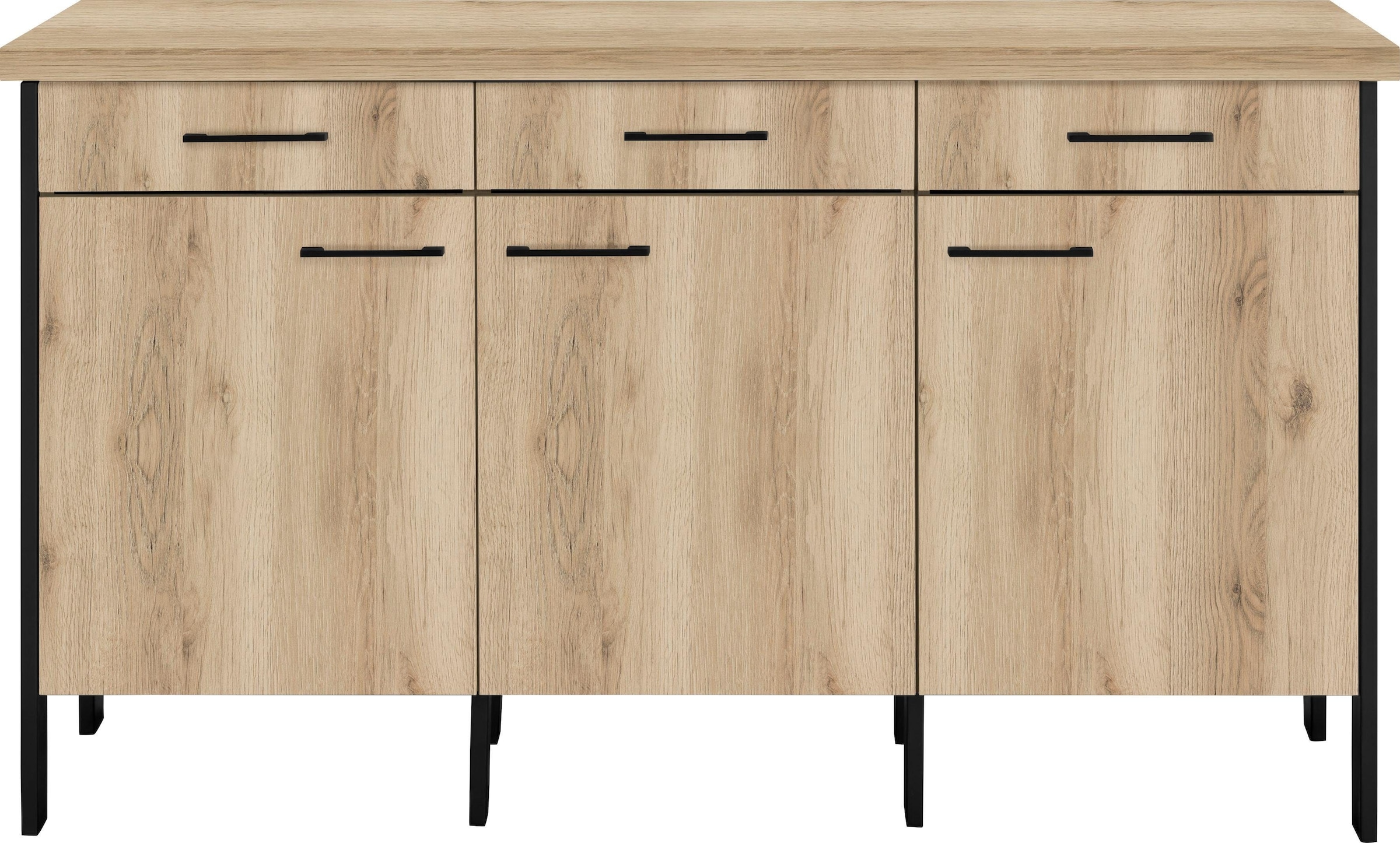 OPTIFIT Unterschrank "Tokio", 158 cm breit, mit Stahlgestell, mit Vollauszug, Sideboard mit Stauraum