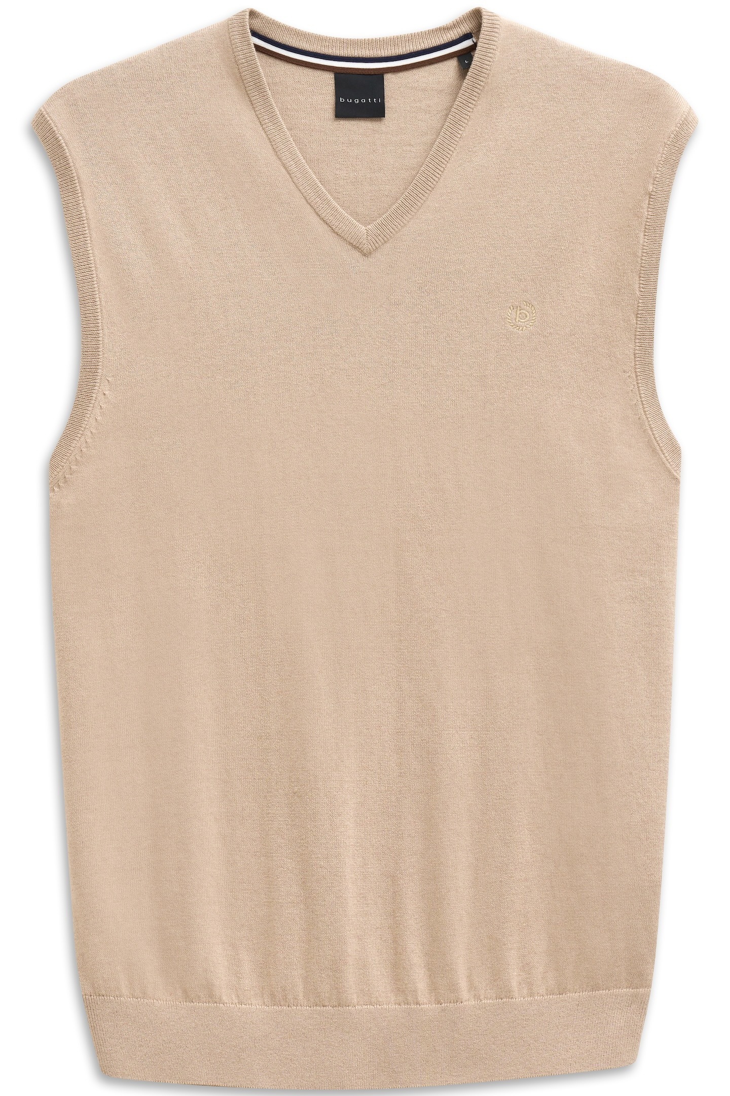 Thumbnail - bugatti Pullunder "Regular Fit", mit V-Ausschnitt aus Baumwolle-Kaschmir