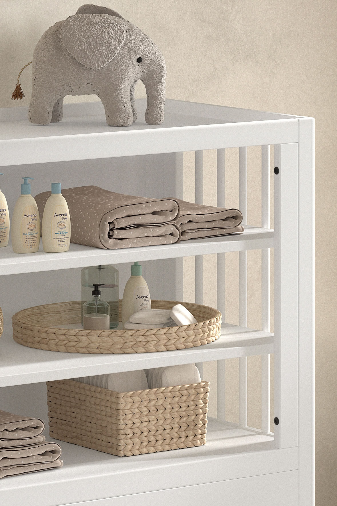 Thumbnail - Home affaire Mehrzweckregal "hochwertig und stabil gebaut, seitlich Sprossen, Buche massiv lackiert" mit 3 geräumigen Fä...