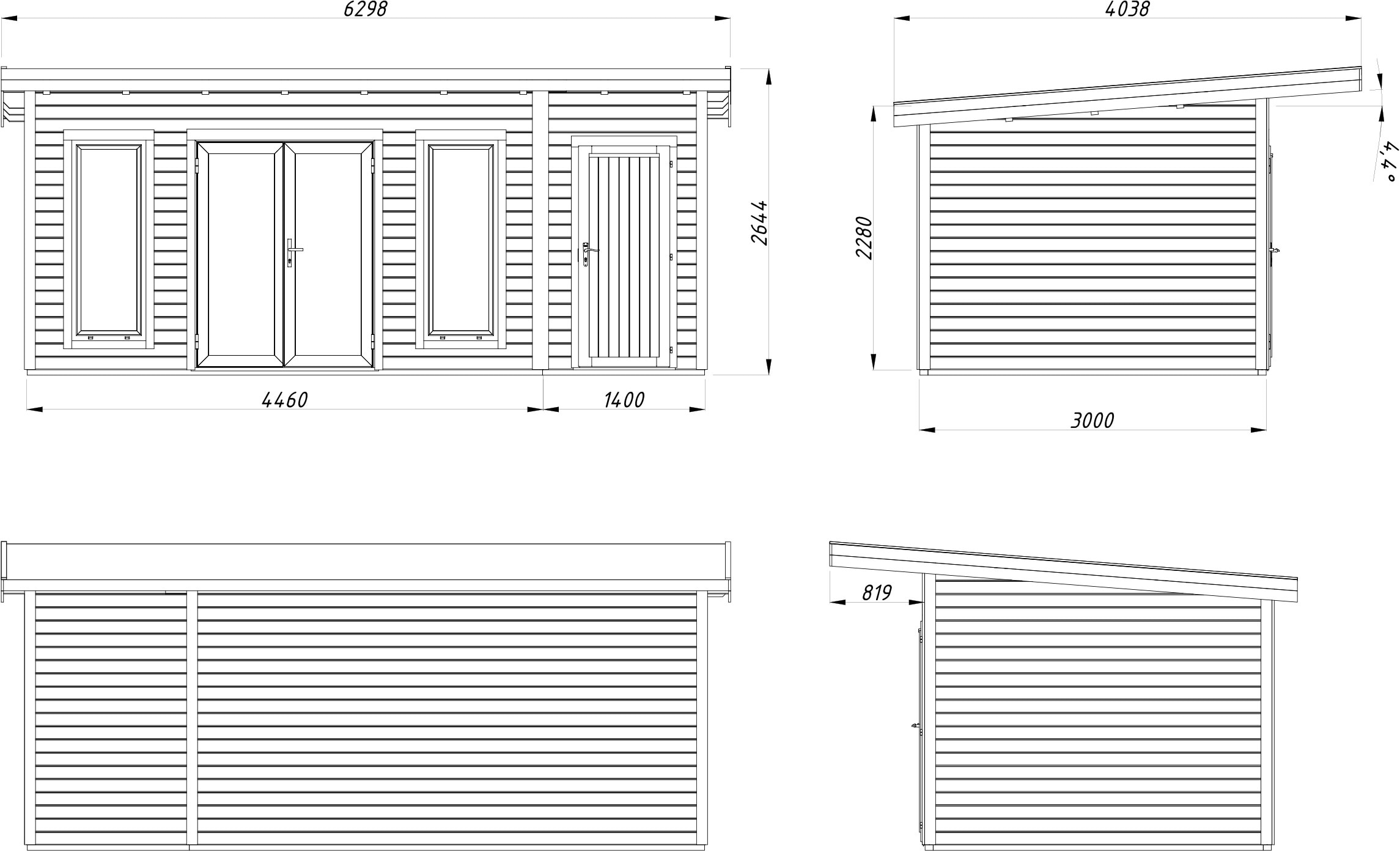 Palmako Gartenhaus »Aurelia 16,7 m²«
