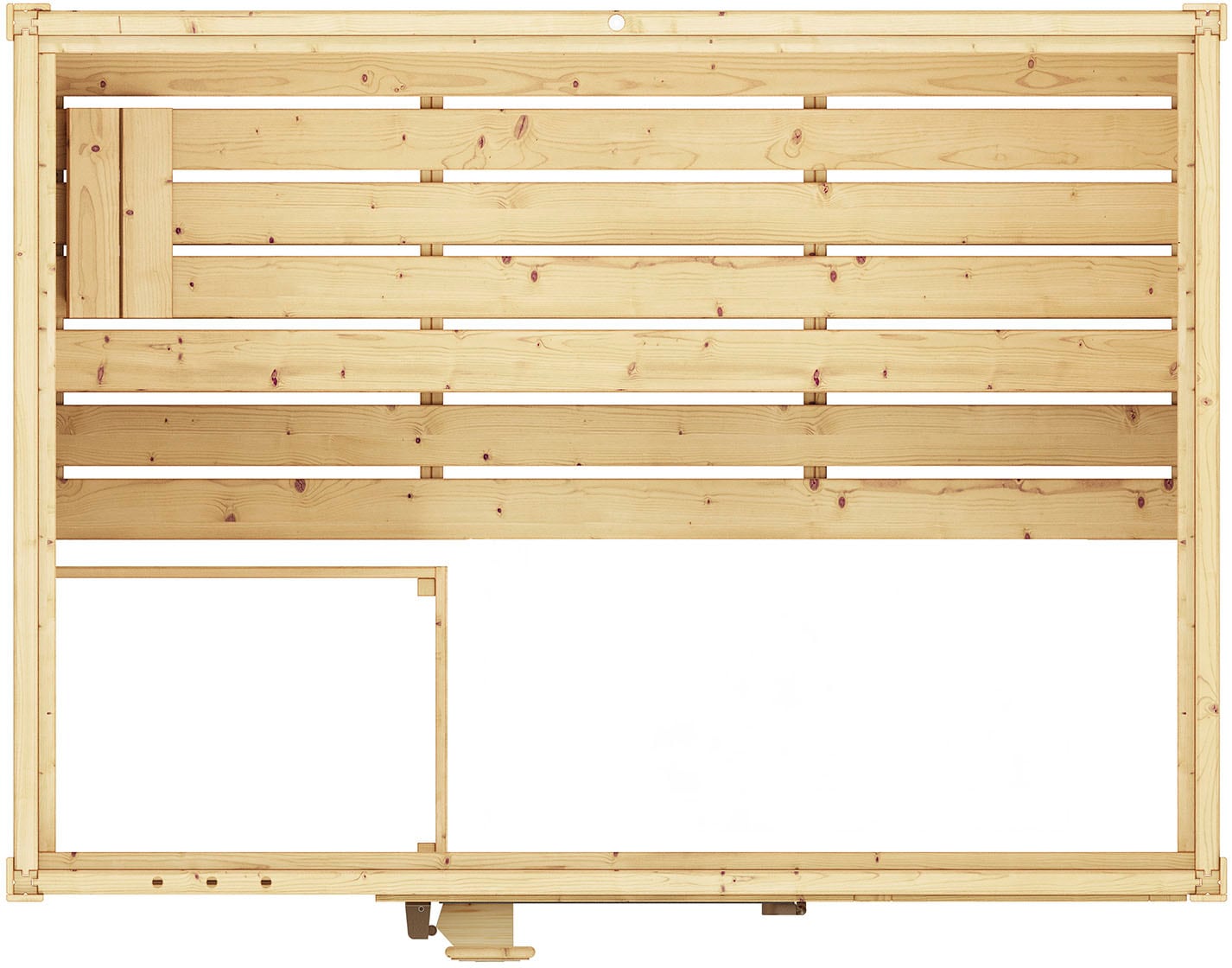 weka Sauna »Massivholzsauna VALIDA 2«, Blockbohlen, moderne Ganzglastür