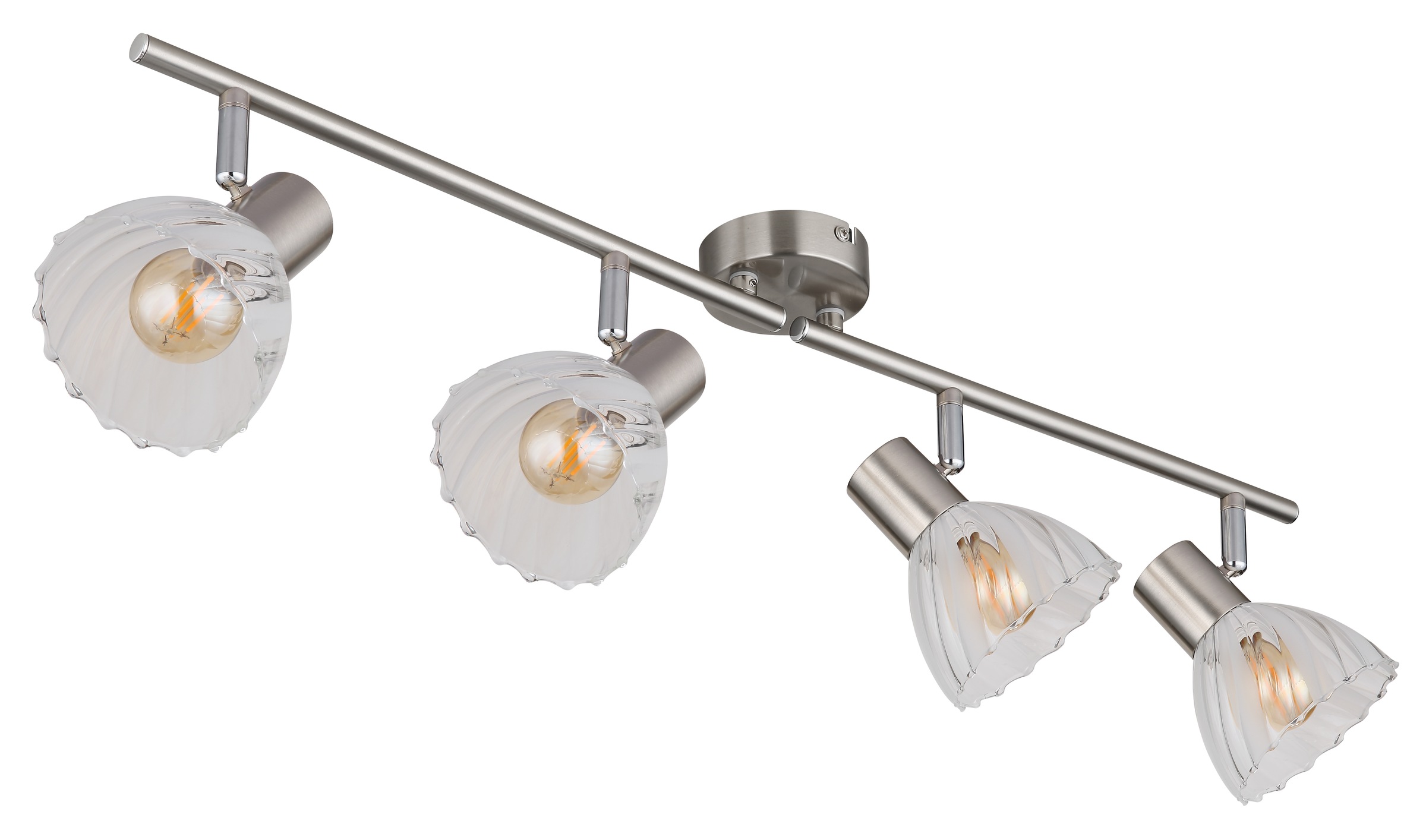 GLOBO LIGHTING Deckenspot »ZACHERY« E14 1 Stk. Strahler mit Chrom, Glas, schwenkbar