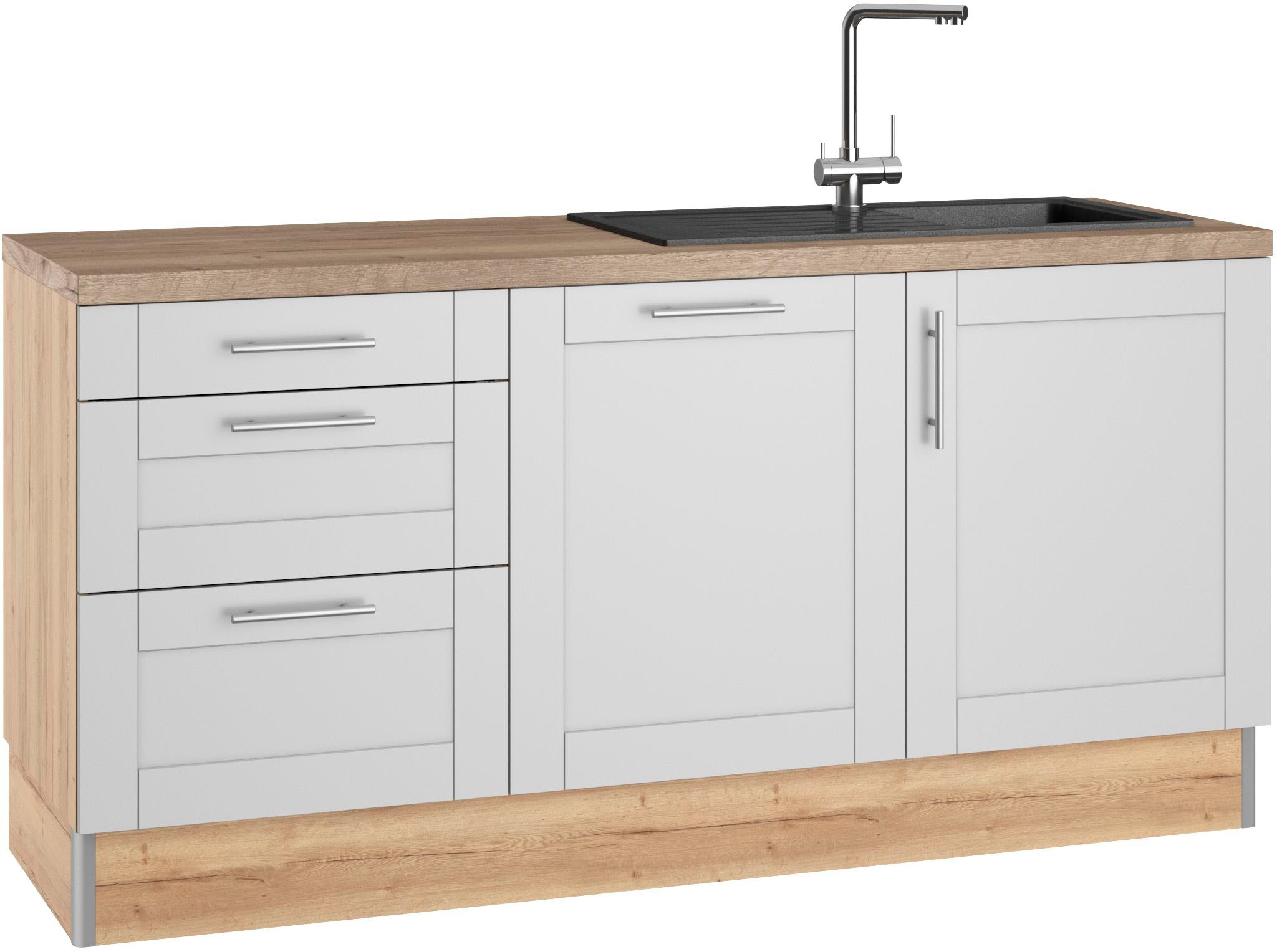 OPTIFIT Küche »Ahus«, 180 cm breit, wahlw.mit E-Geräten, Soft Close Funktion, MDF Fronten