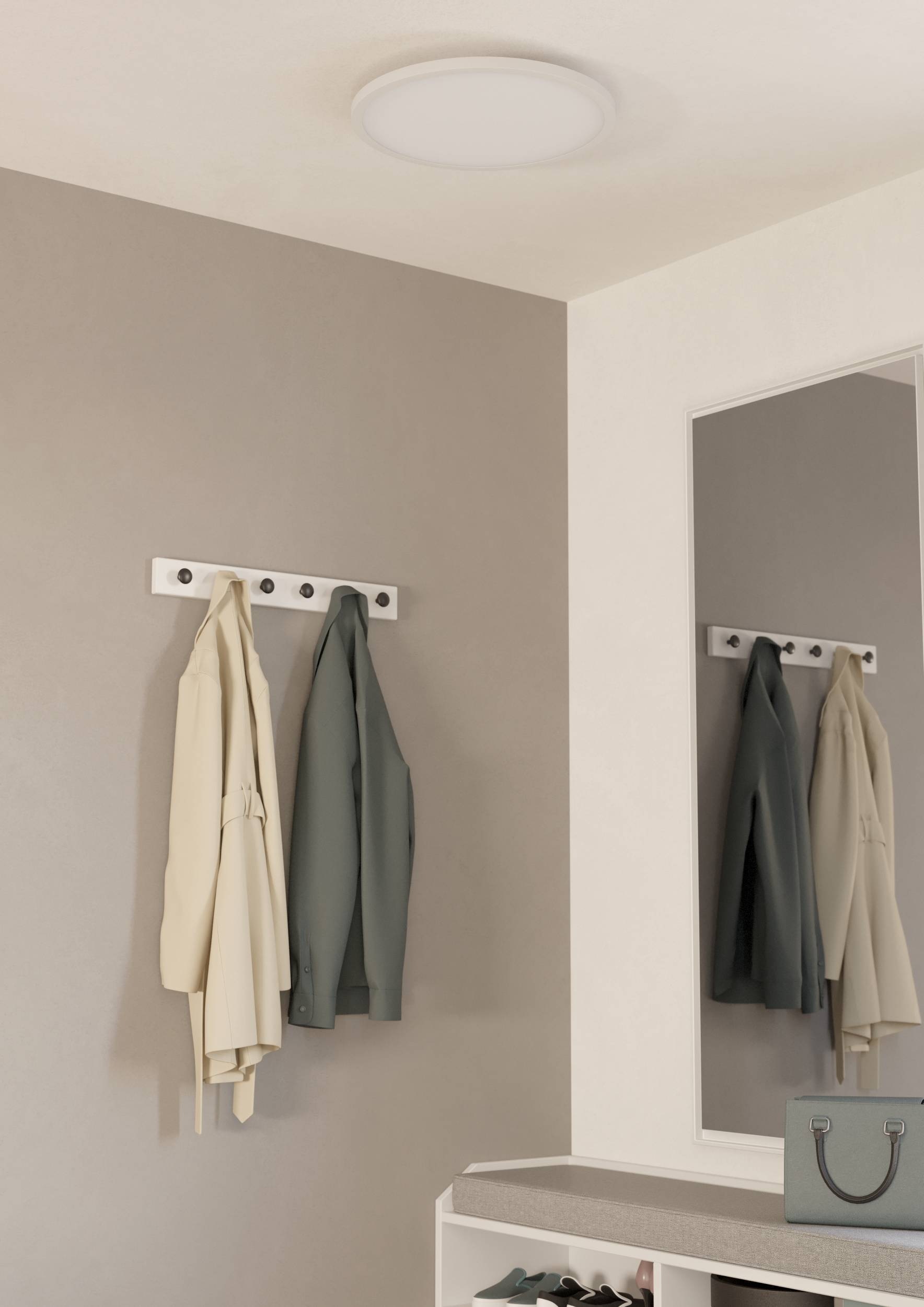 EGLO Deckenleuchte »Sarsina-Z Deckenlampe, ZigBee 3.0, Deckenlampe, Metall, Flurlampe« LED-Modul 1 Stk. Kaltweiß | Neutralweiß | Warmweiß Wand-/Deckenleuchte - H5,2 x Ø45 cm - weiß - 33,5W inkl.