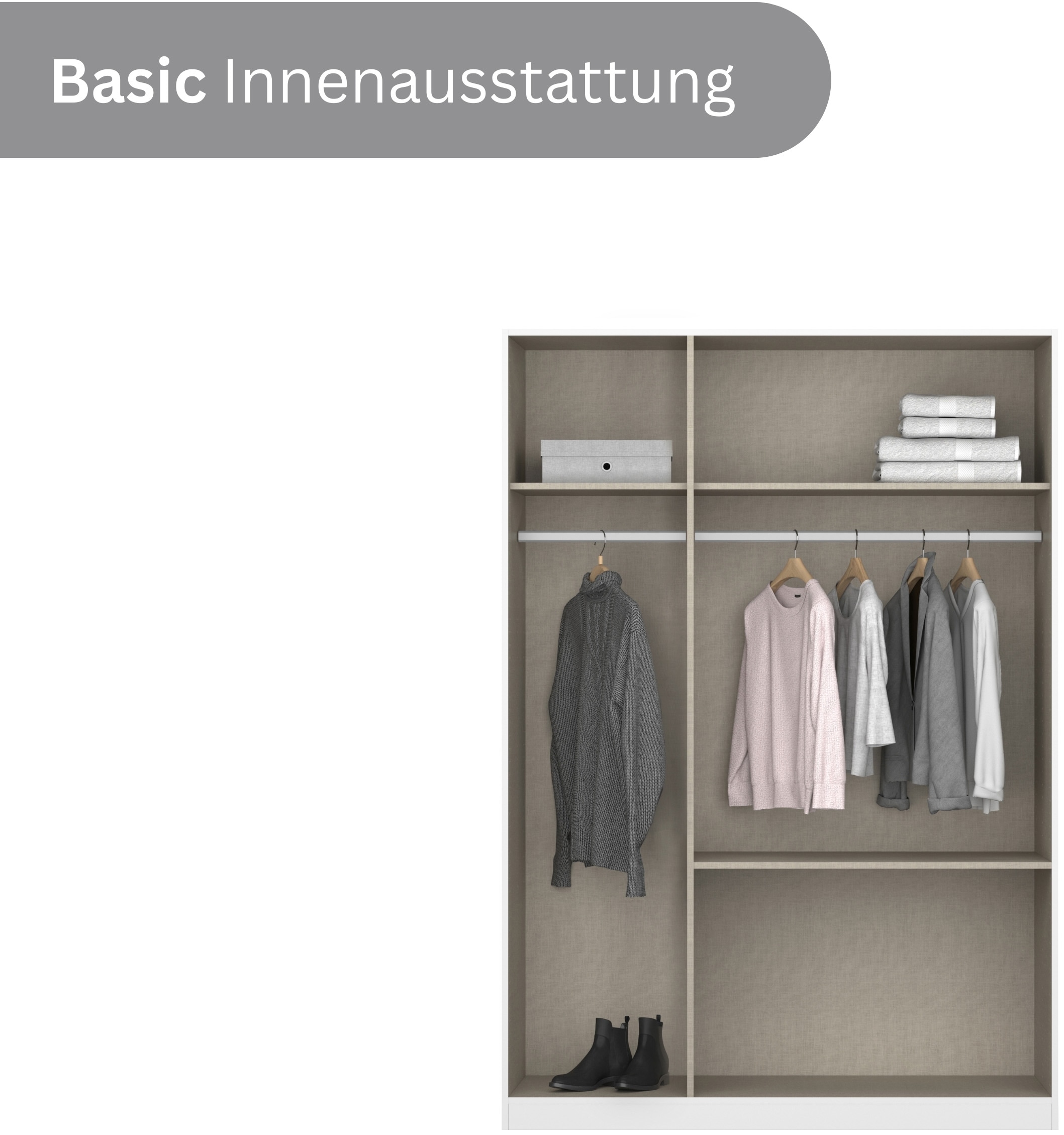 rauch Jugendzimmer-Set »Komplettzimmer Schlafzimmer-Set (5-St.) Jugendzimmer-Set JOEL« Set, Bett 90x200 oder 140x200 cm, Ausstattungspakete BASIC/CLASSIC/PREMIUM, 5 Stk. tlg.