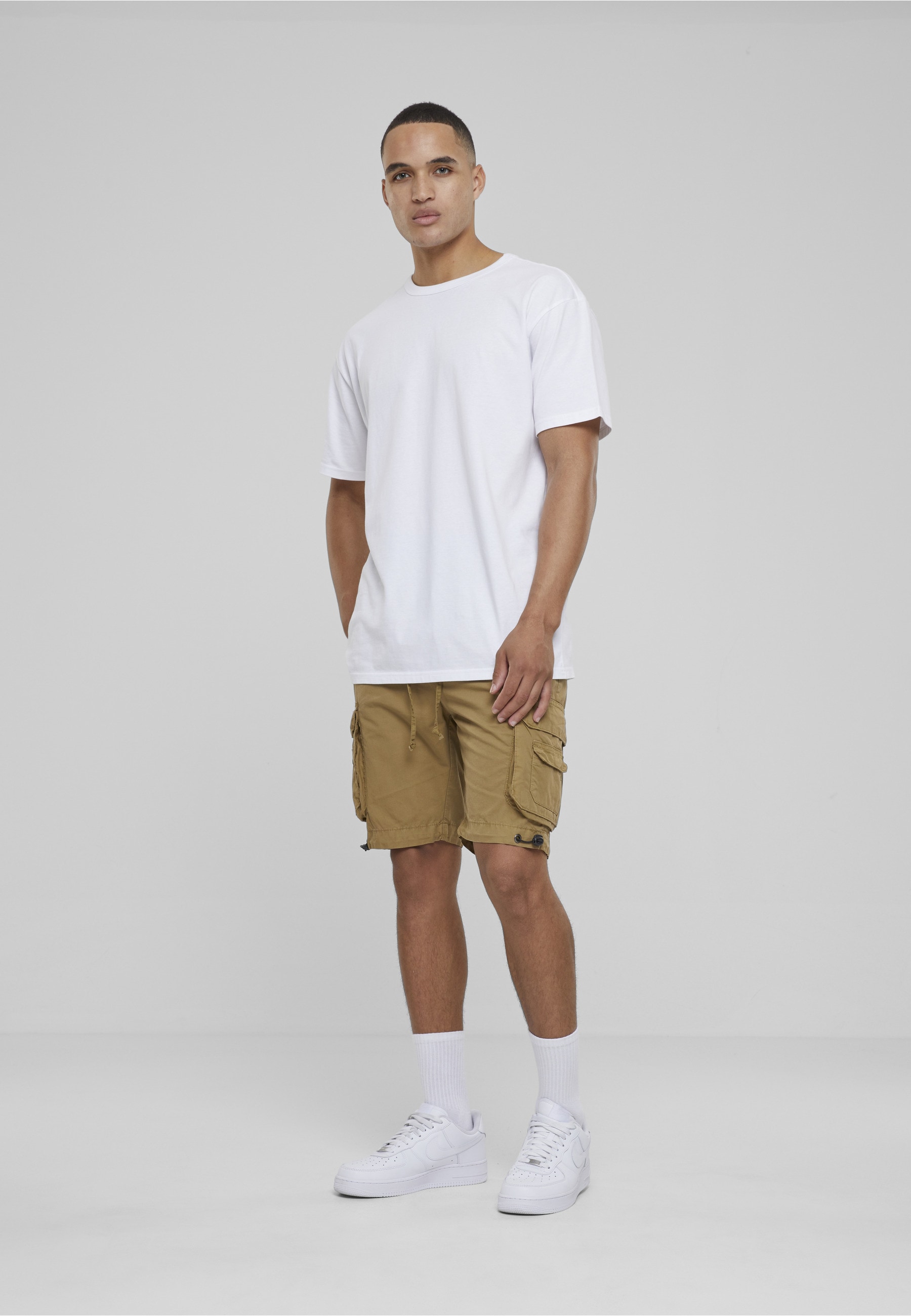 URBAN CLASSICS Stoffhose »Urban Classics Herren Double Pocket Cargo Shorts«