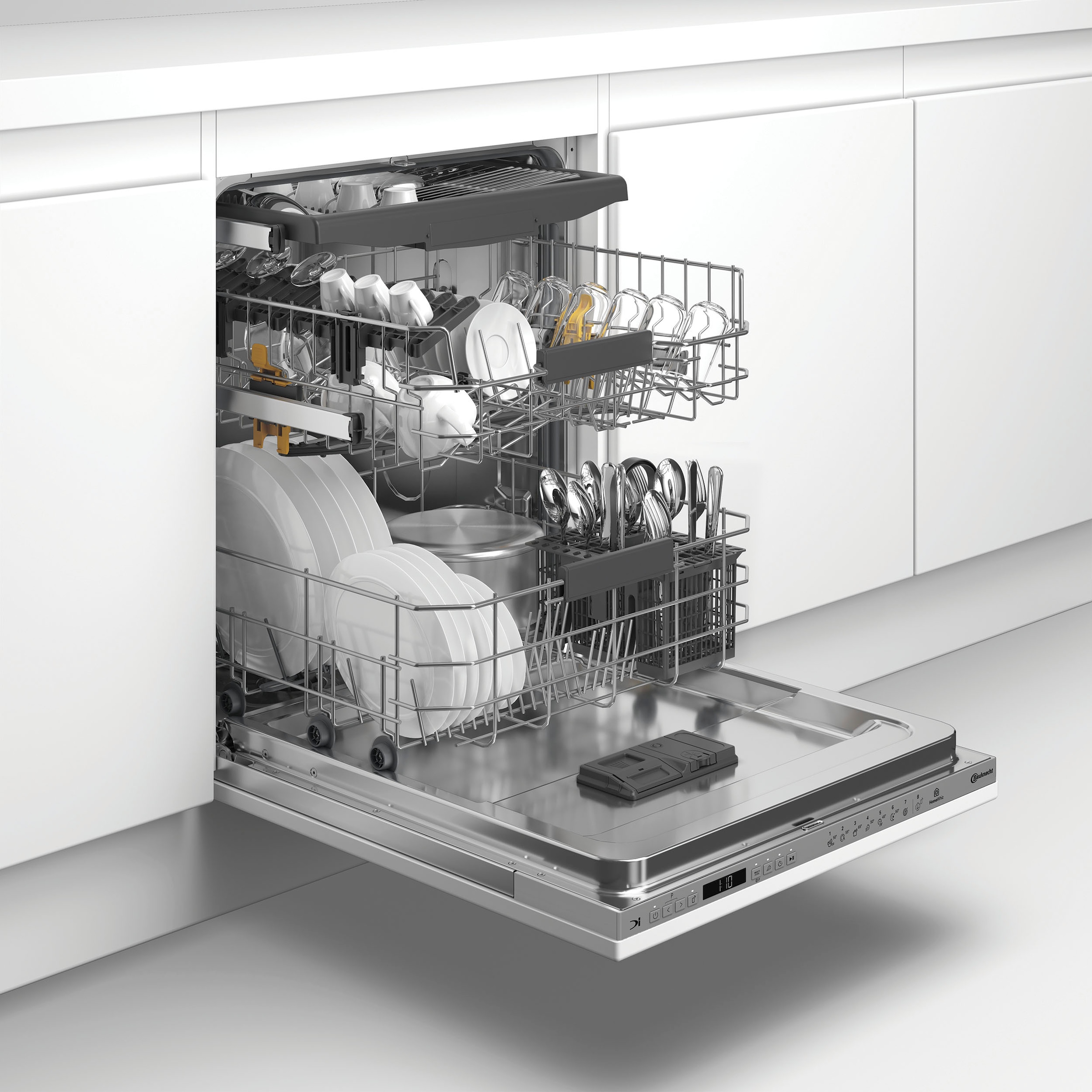 BAUKNECHT vollintegrierbarer Geschirrspüler »OBIC Ecosilent2 7540« 8,9 l 14 tlg. Maßgedecke ActiveDry – automatische Türöffnung für bessere Trocknungsergebnisse