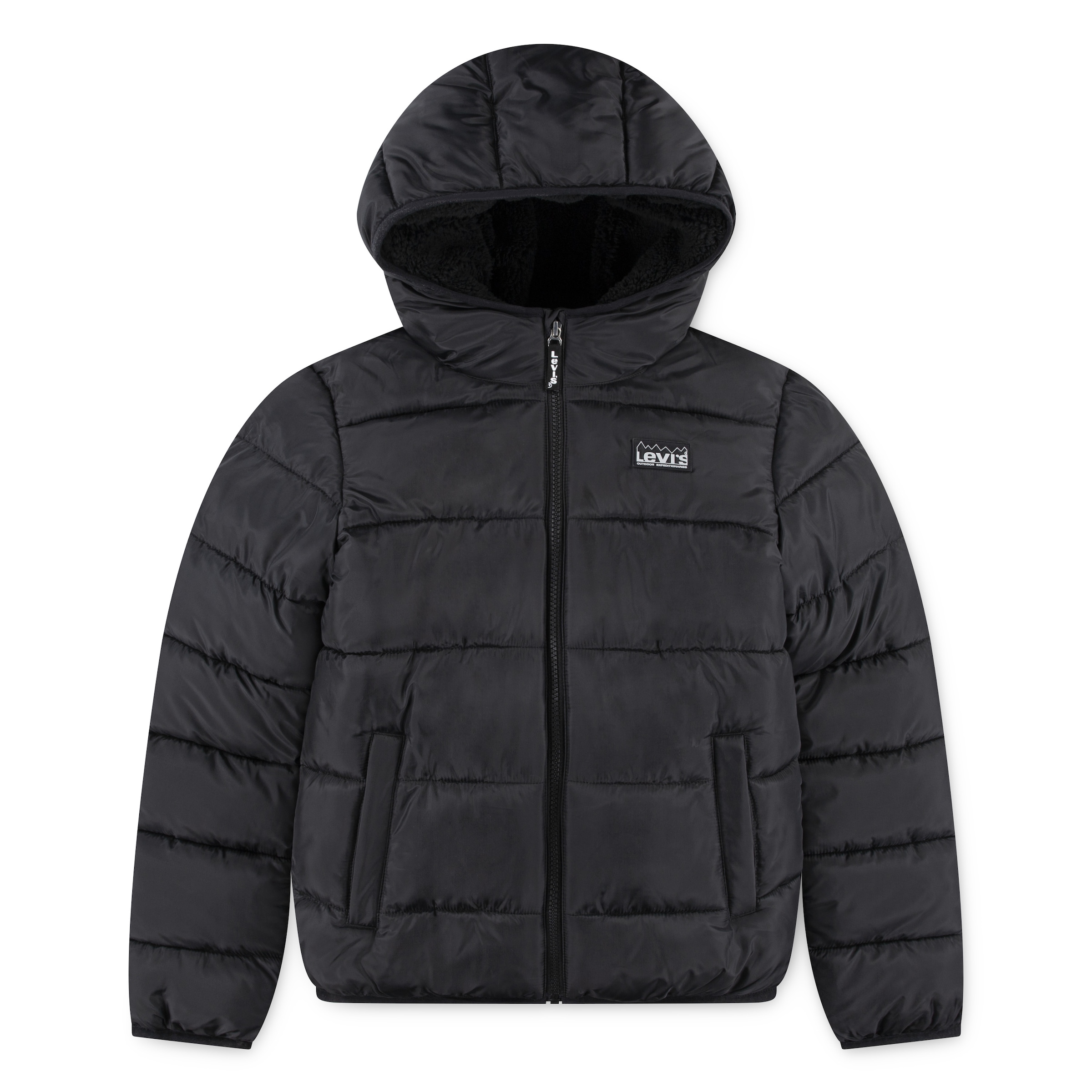 Levis Kids Steppjacke "LVB SHERPA LINED MDWT PU" mit Kapuze warm wattiert