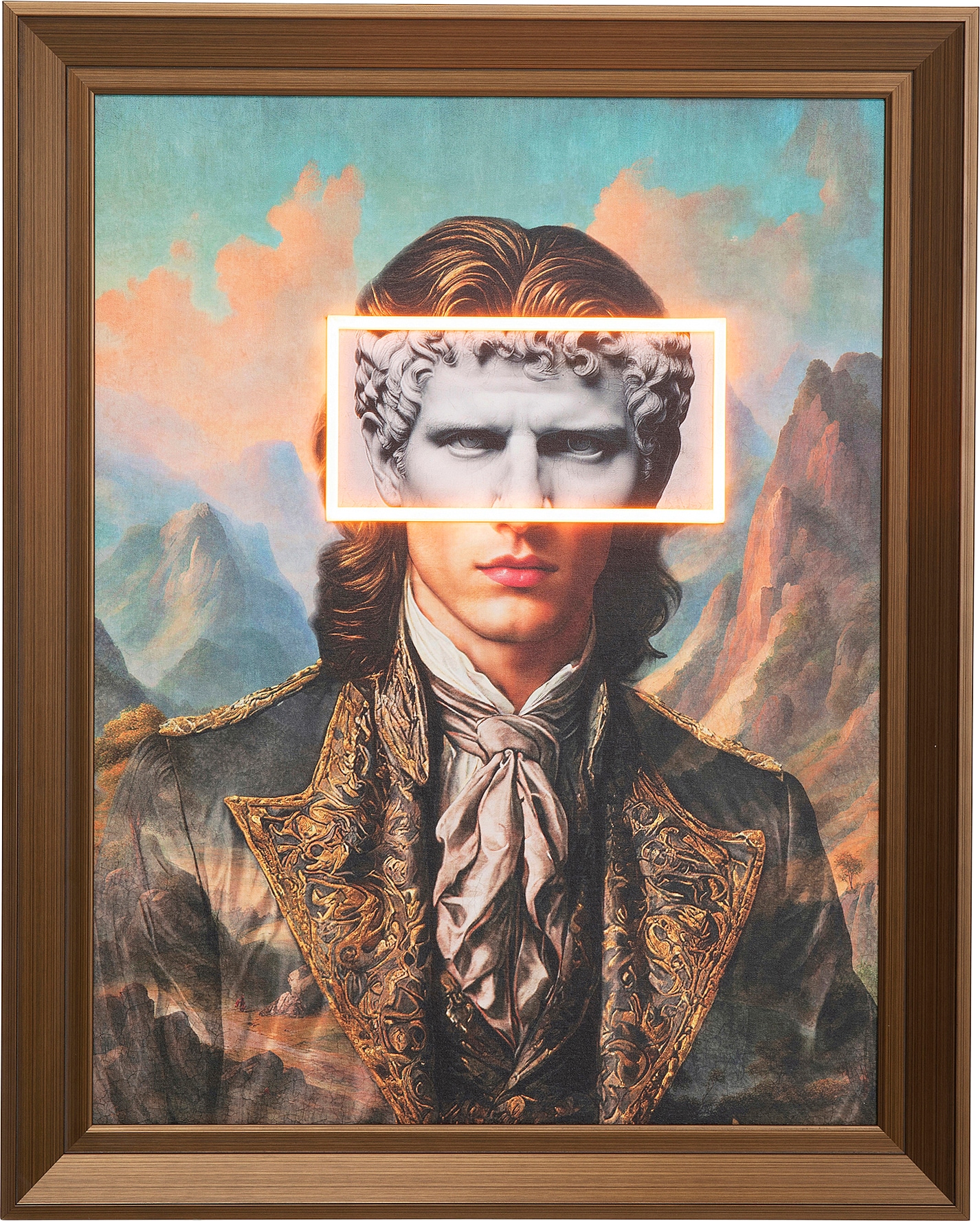 Kare Design LED-Bild "Gerahmtes Bild Art Gentleman 80x100cm" 1