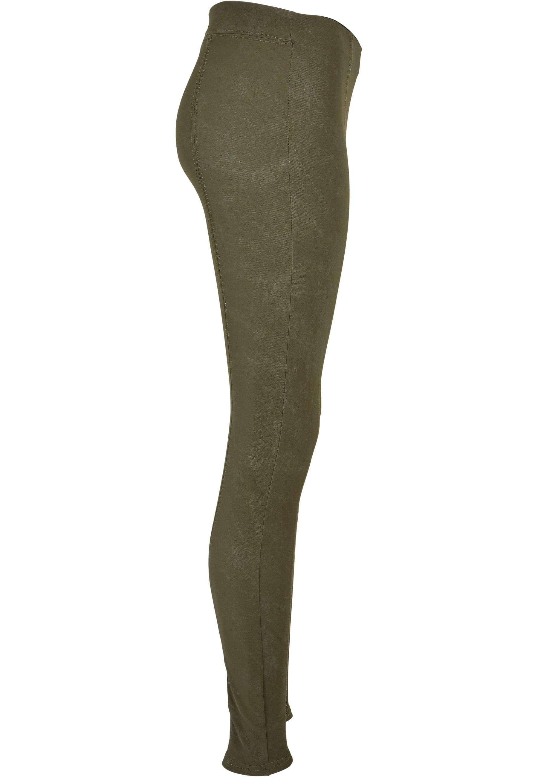URBAN CLASSICS Leggings »Urban Classics Damen Ladies Washed Faux Leather Pants«, (1 tlg.)
