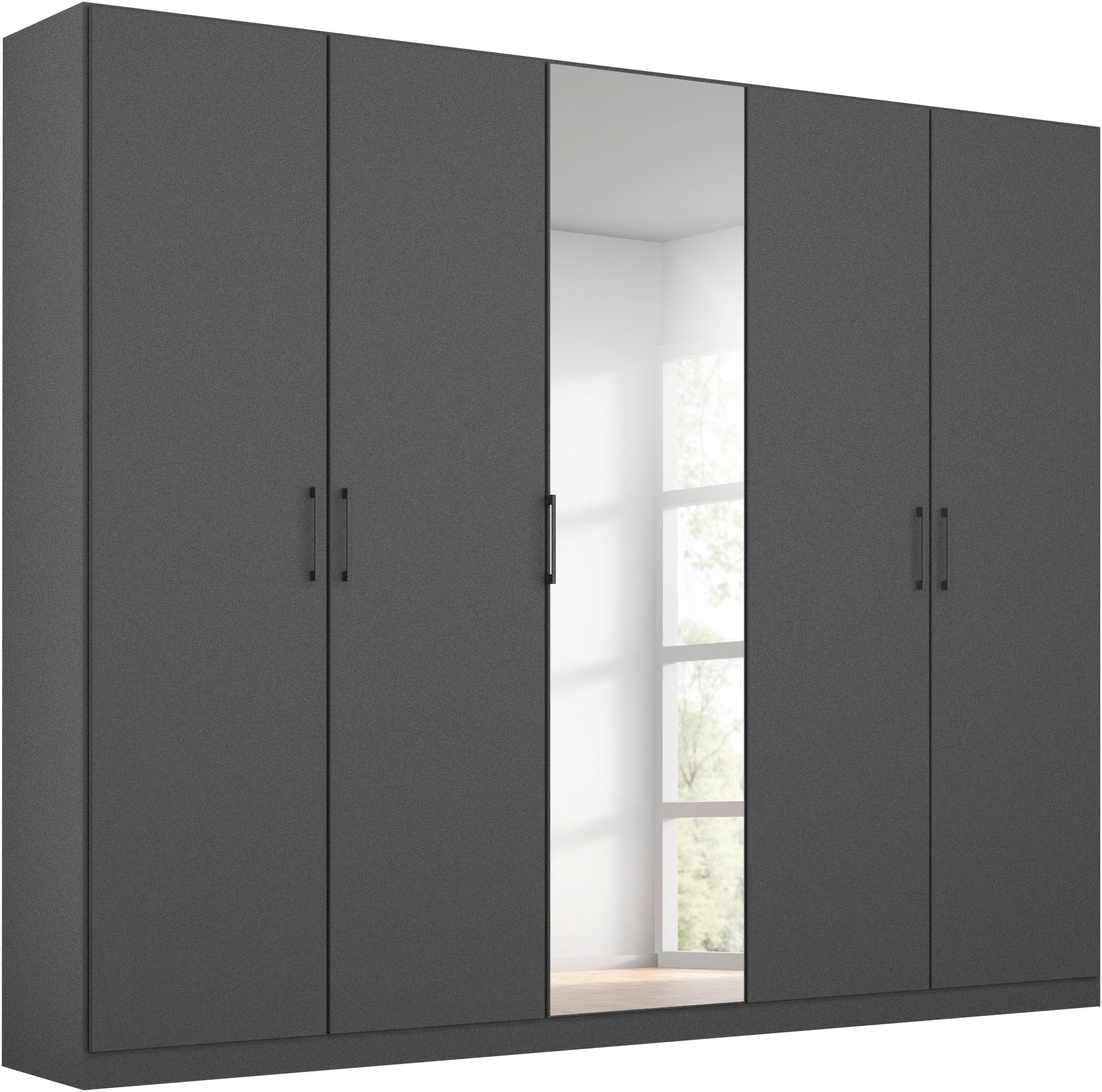 rauch Kleiderschrank "Schrank Mehrzweckschrank Garderobenschrank Schlafzimmer Möbel THOR" 3 verschiedene Ausstattungen BASIC/CLASSIC/PREMIUM (inkl. SOFT-CLOSE), mit farblich passenden, modernen Metallgriffen MADE IN GERMANY