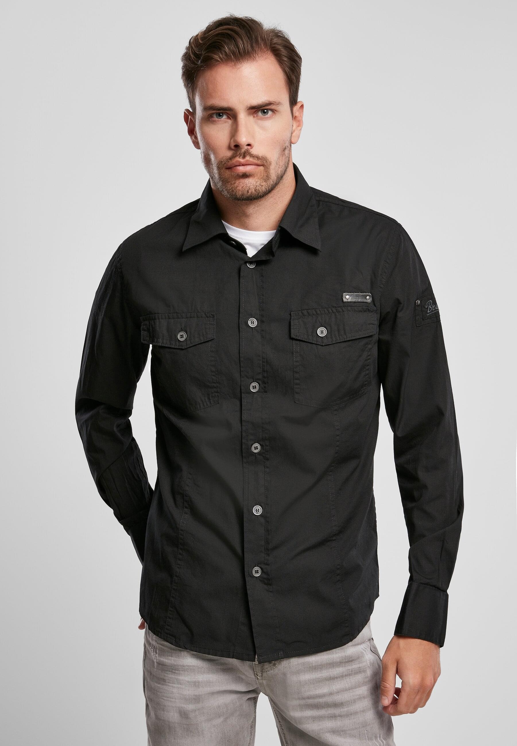 Langarmhemd »Brandit Herren Slim Worker Shirt«, (1 tlg.)