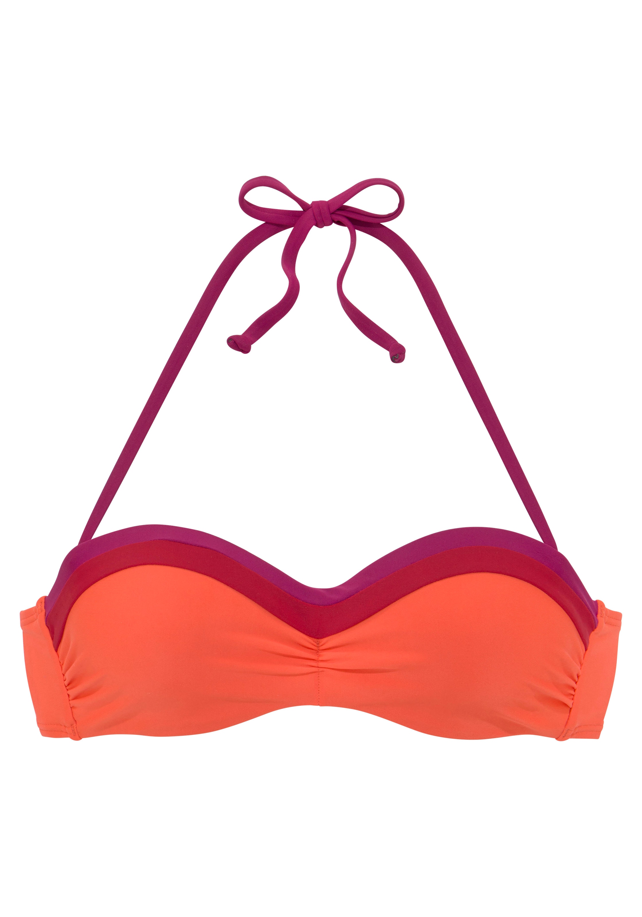 s.Oliver Bügel-Bandeau-Bikini-Top "Yella", mit kontrastfarbenen Details