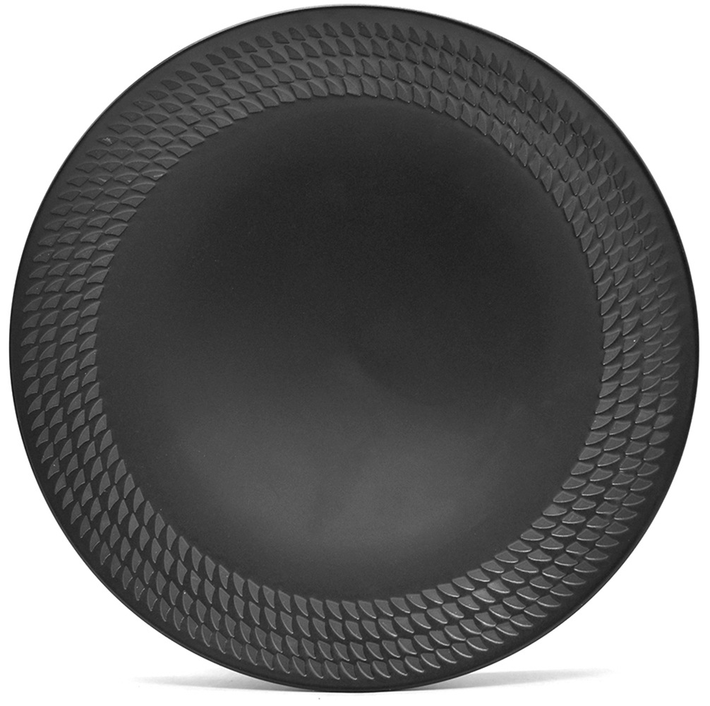 ECHTWERK Kombiservice »"BlackStyle", Schwarz« Stilvolles Geschirrset mit markanter Struktur, hochwertige Stoneware