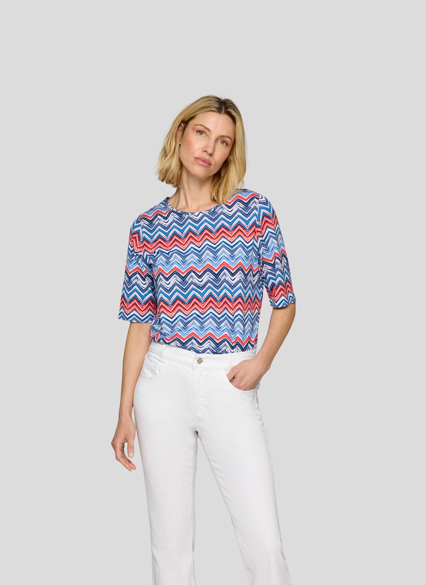 Rabe Print-Shirt "Rabe Shirt mit Zickzackmuster" günstig online kaufen