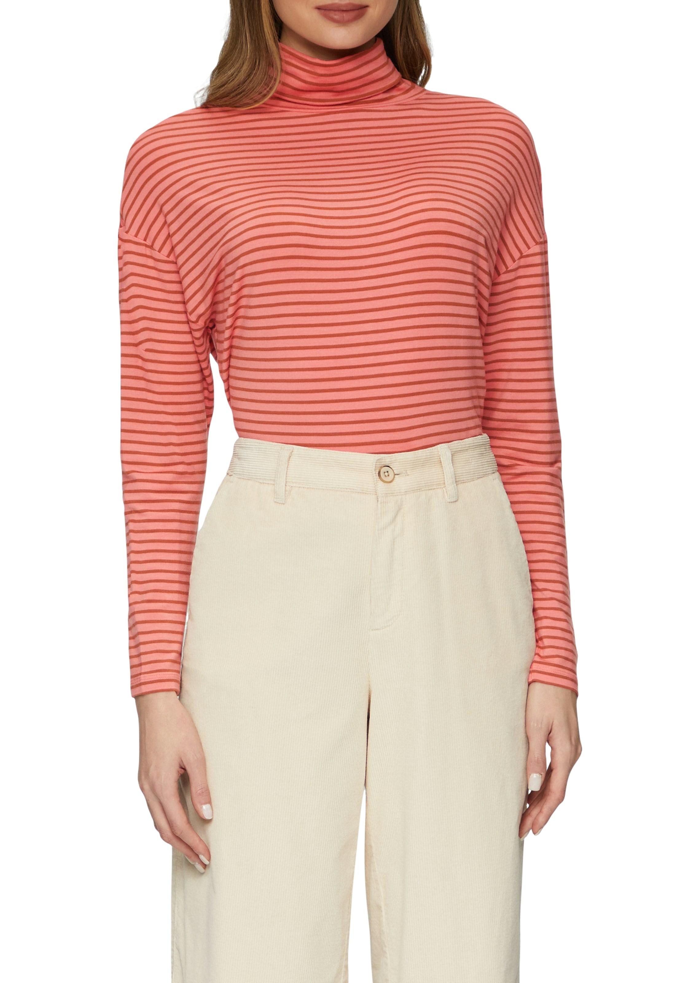 s.Oliver Rollkragenpullover su Streifenmuster